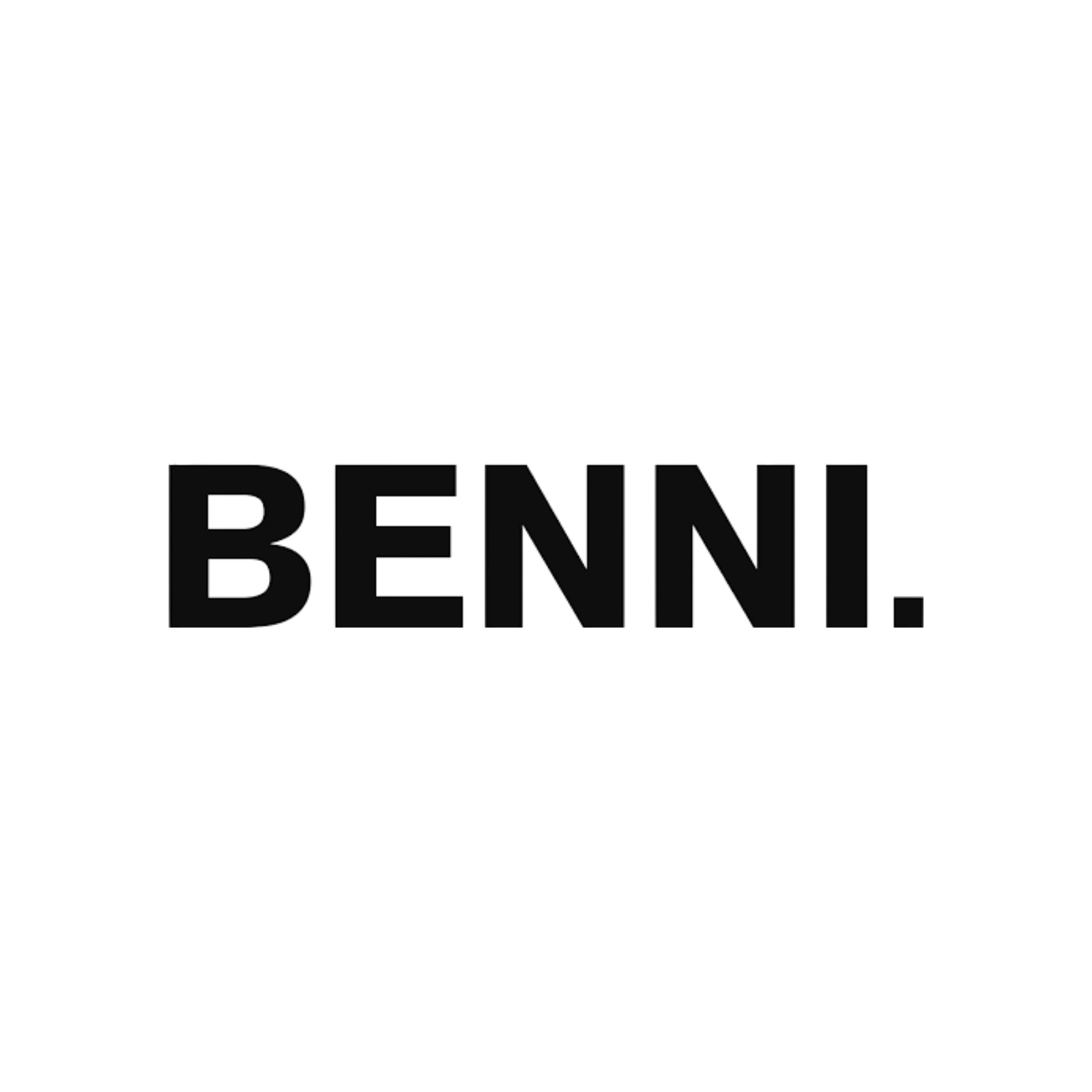Black background with the name 'BENNI' written in bold capital letters in the center.