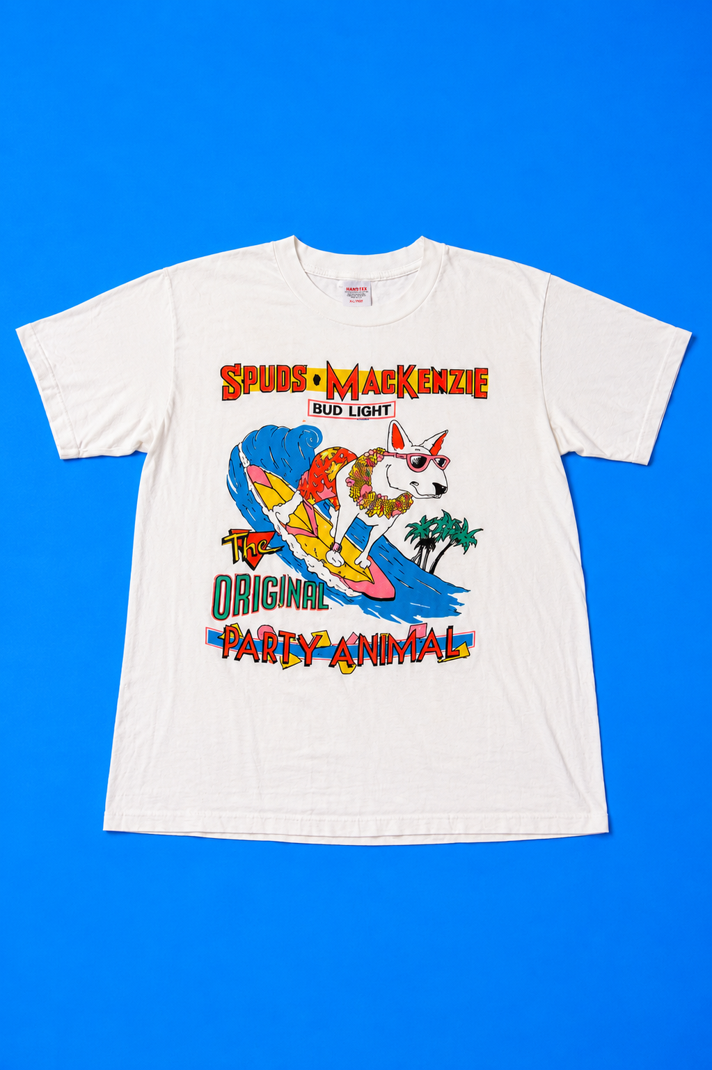 Vintage 90s Bud Light Spuds MacKenzie "The Original Party Animal" Surf T-shirt