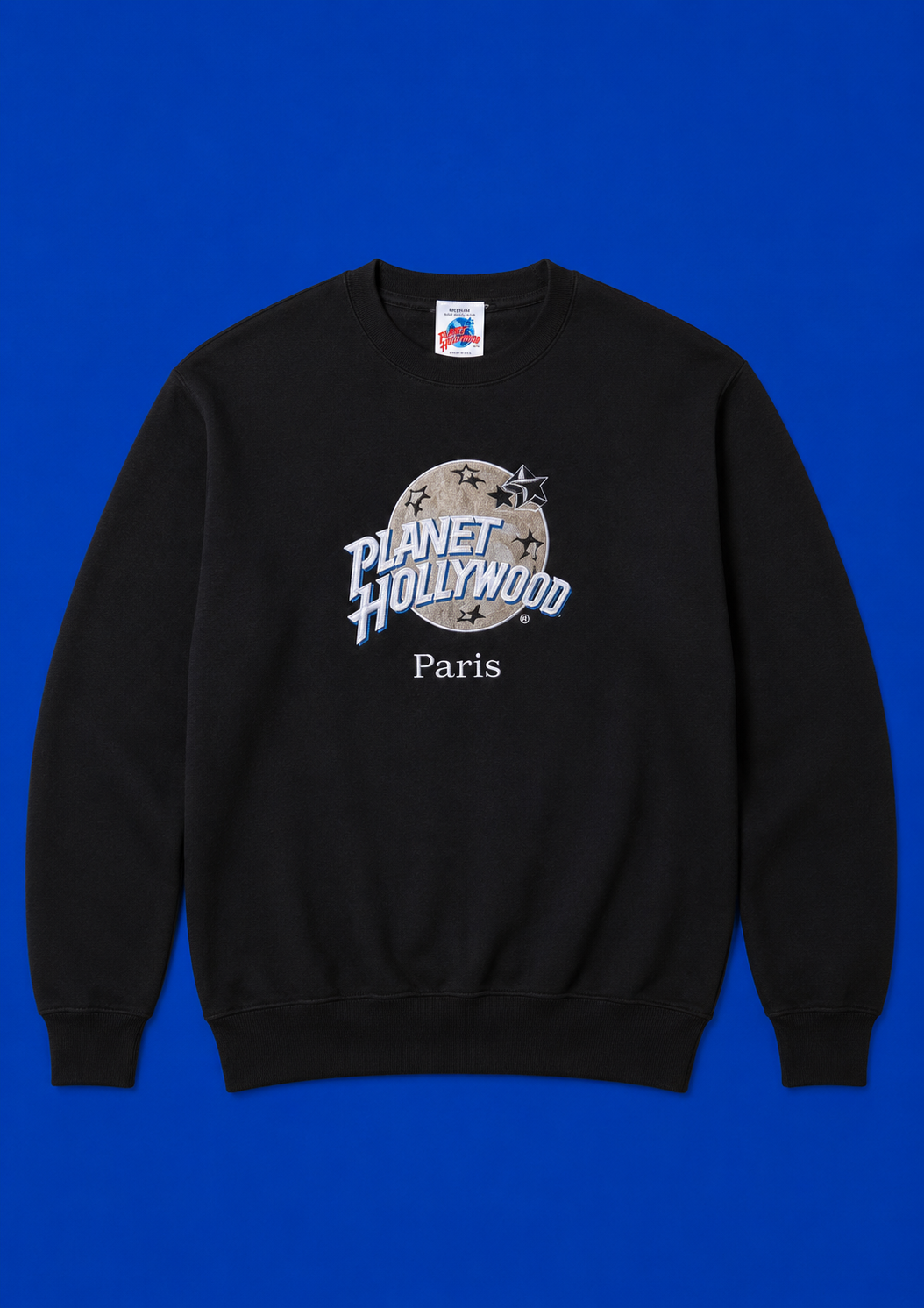 Vintage 90's Planet Hollywood Paris Embroidered Logo Crewneck Sweatshirt