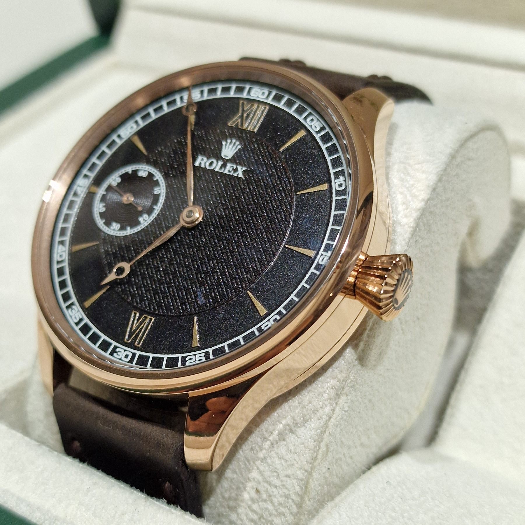 Exclusive Rolex 1920s Custom Pocket Watch Conversion – Black Guilloché Cla