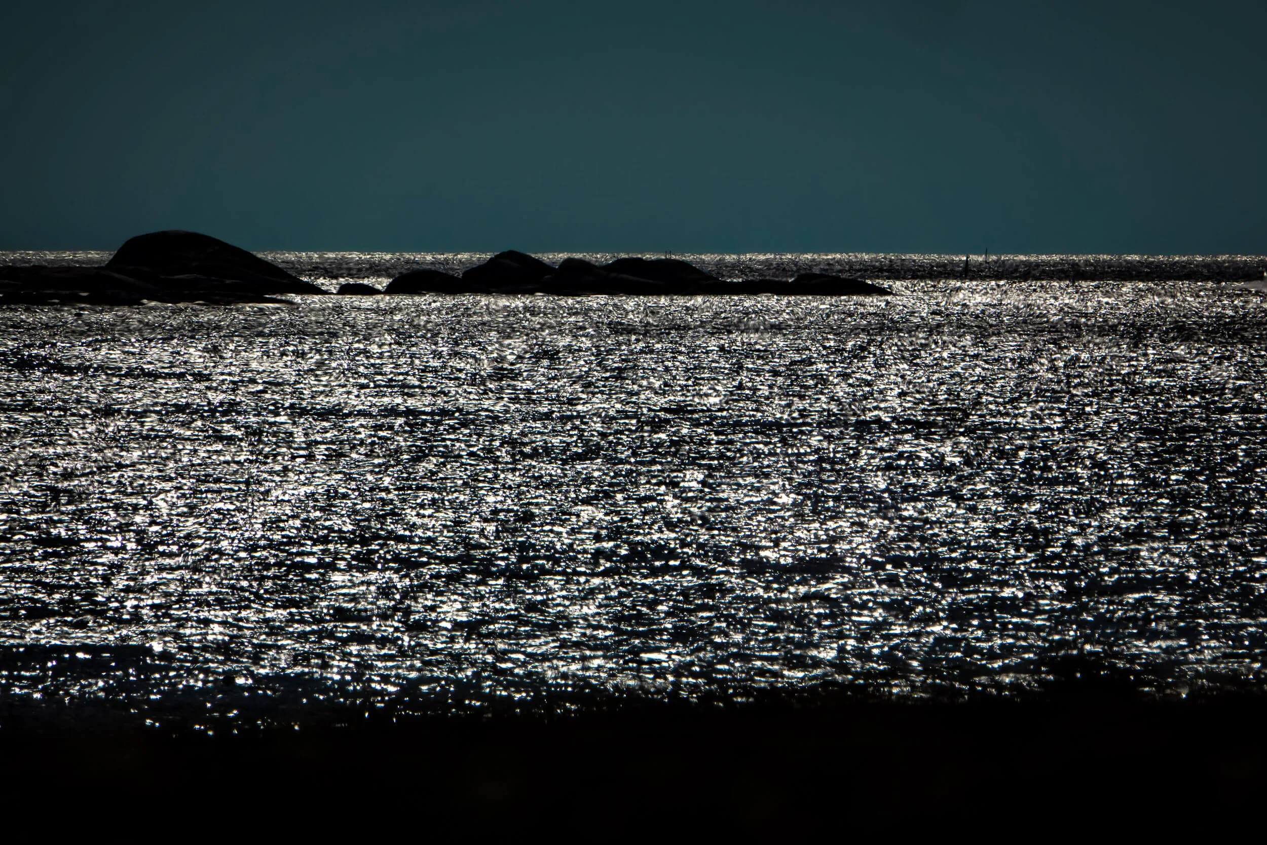 Moonlight reflecting in the sea