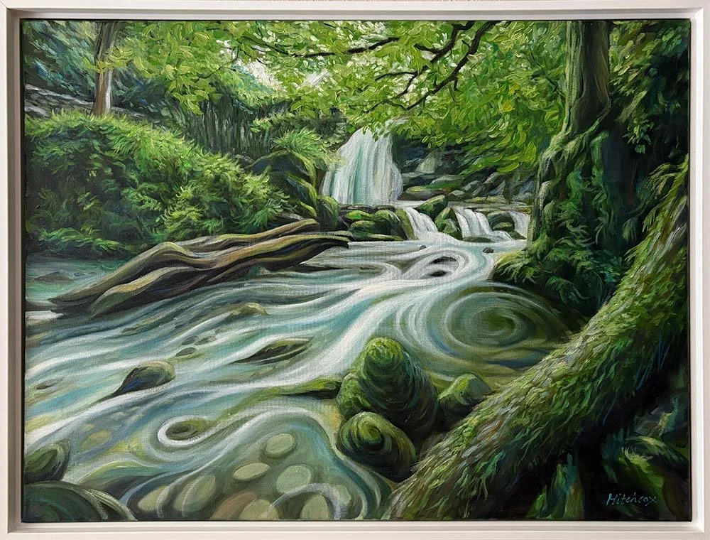  Green Stream   Oil on canvas 18" x 24" $2,808