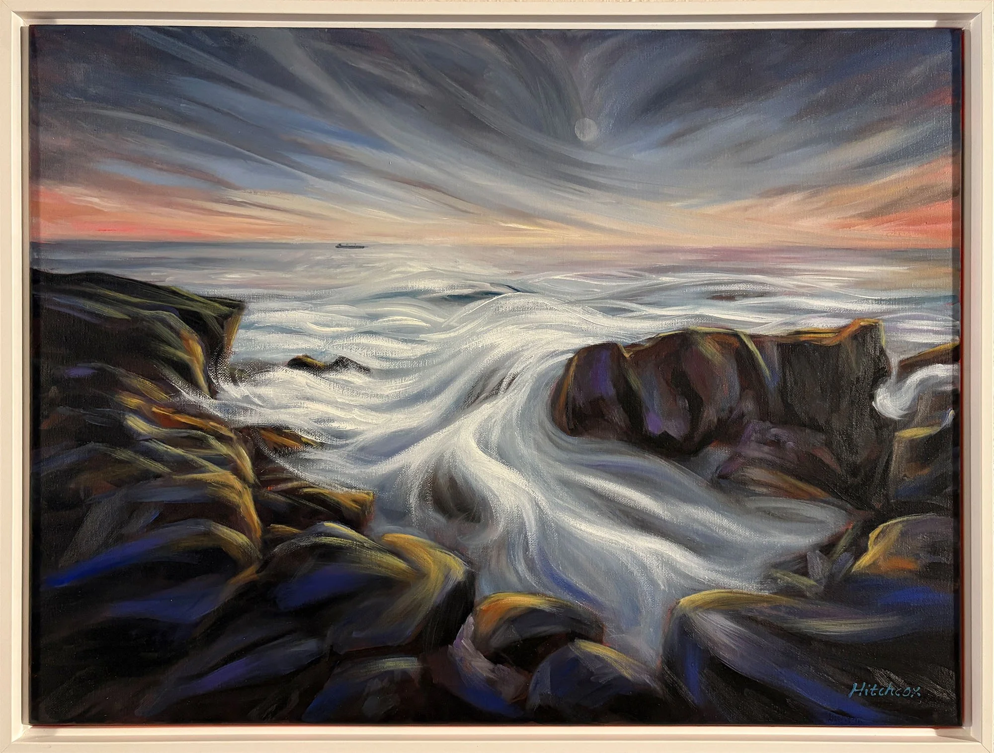  Purple Shore   Oil on canvas  18" x 24" $2,160