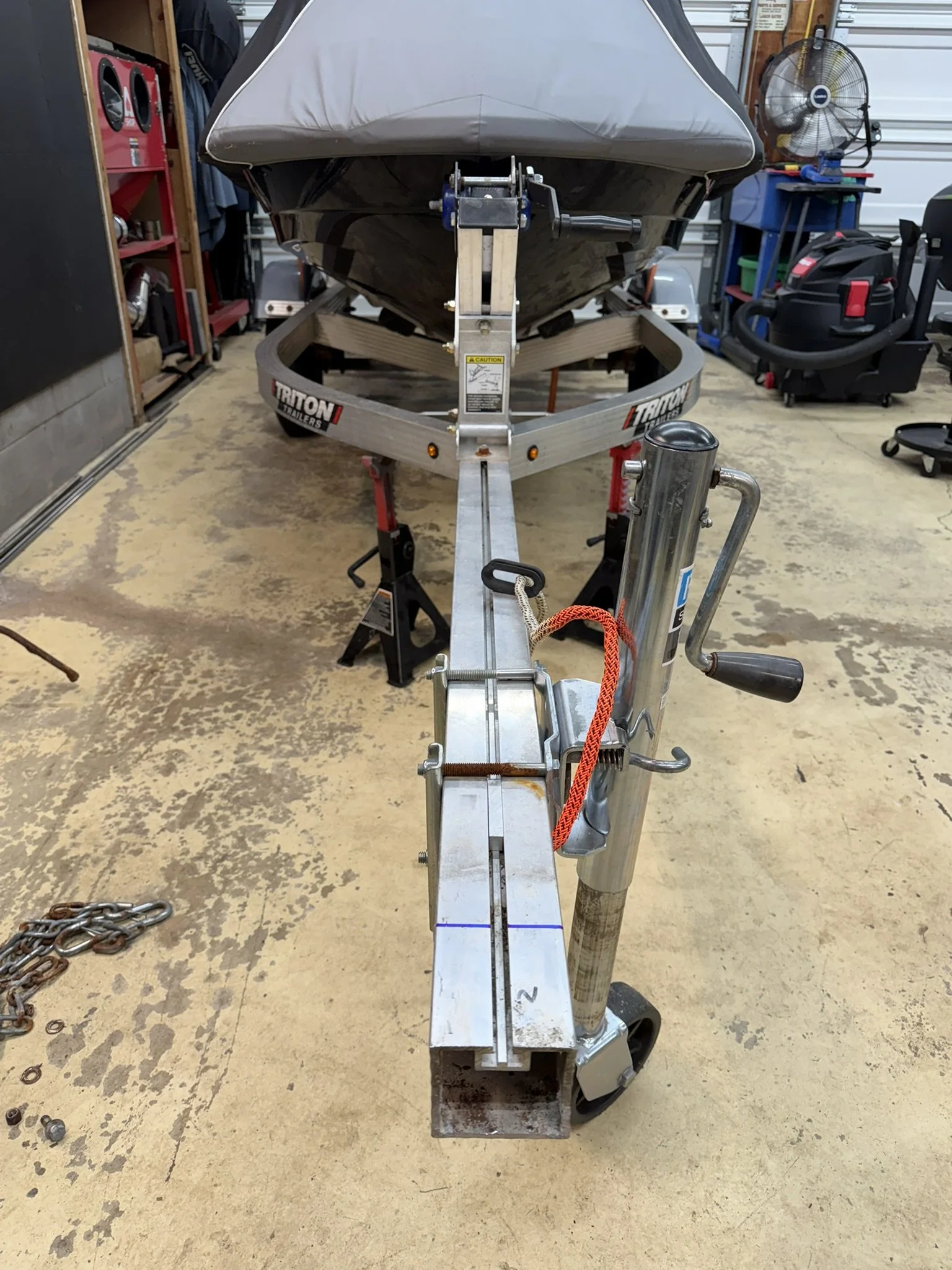Jet Ski Trailer (Aluminum), Tongue extension- Before