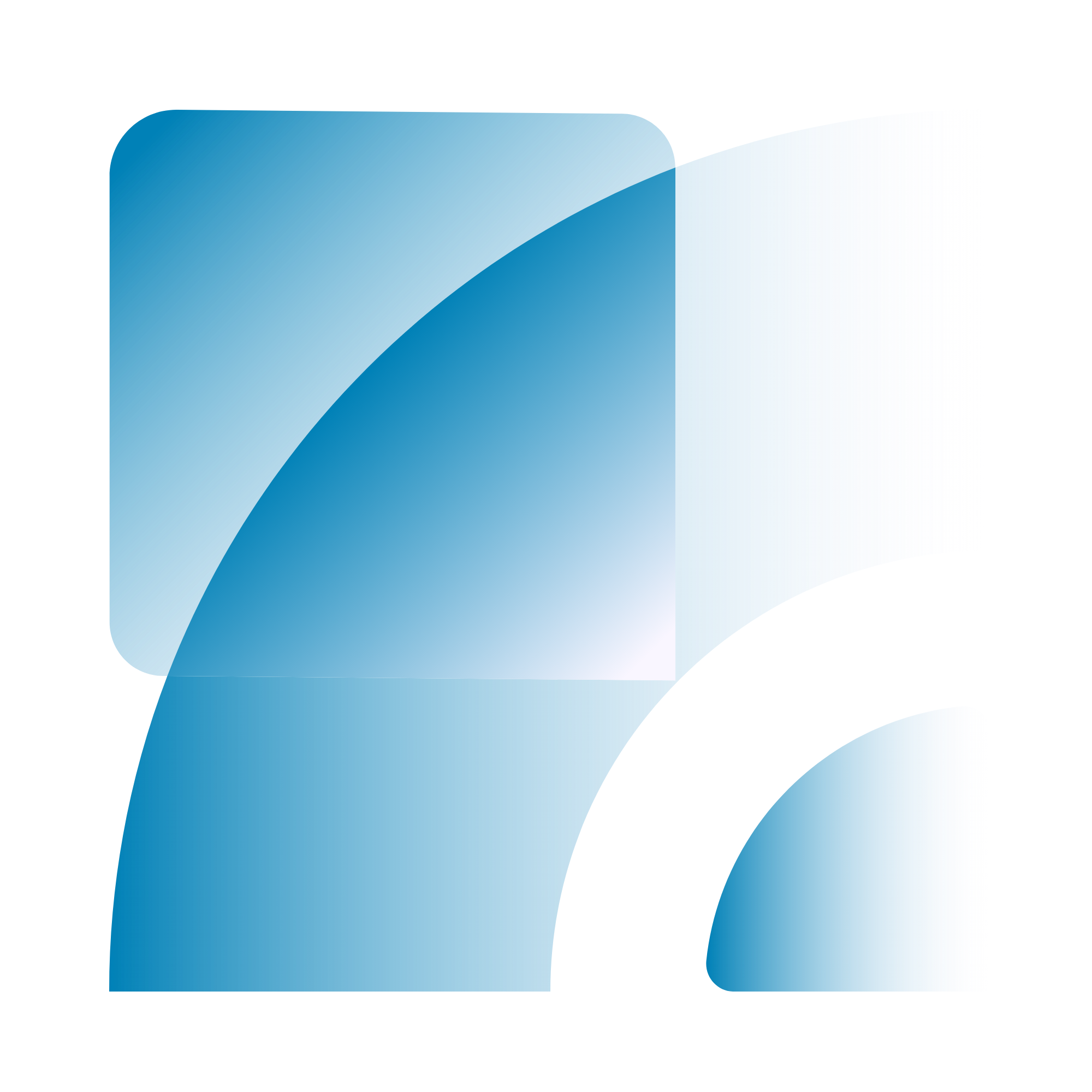 Geometric drawing of an outline square with sections divided by vertical, horizontal, and circle lines.
