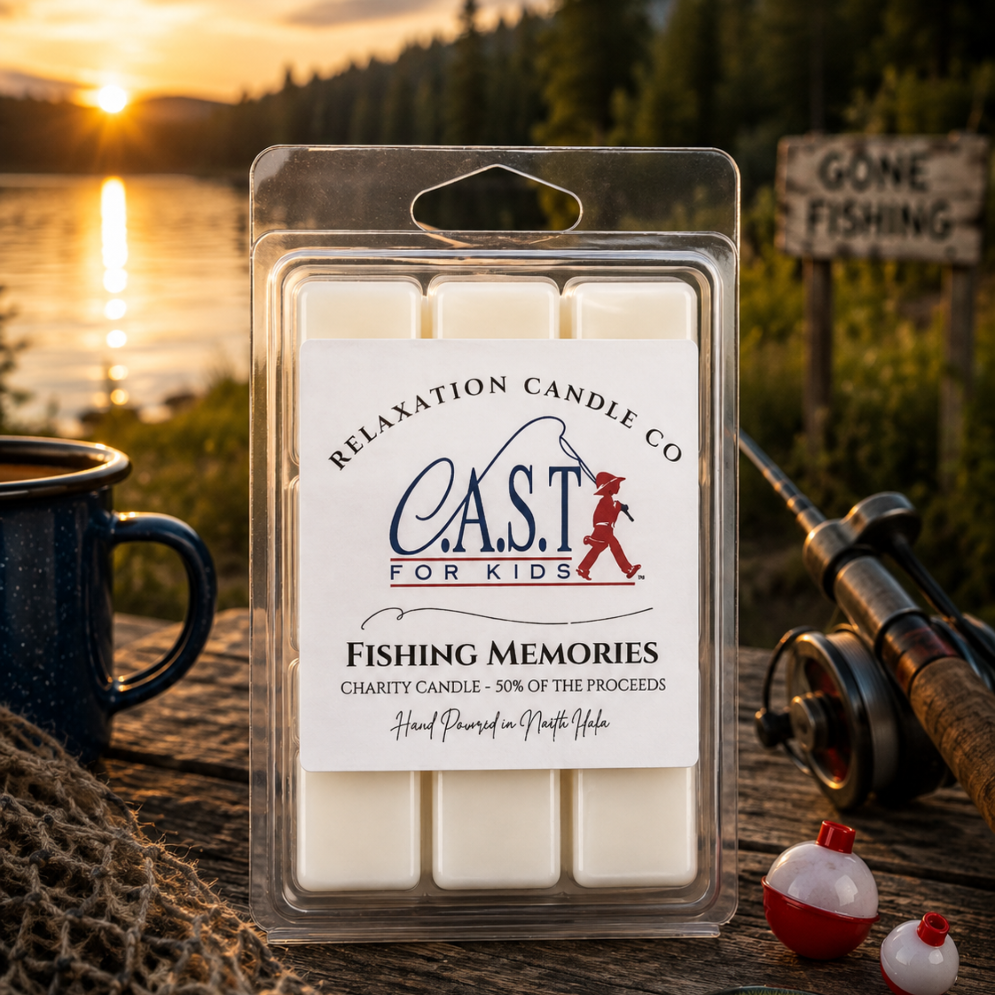 Fishing Memories Wax Melts - Charity Wax Melt benefiting C.A.S.T. for Kids