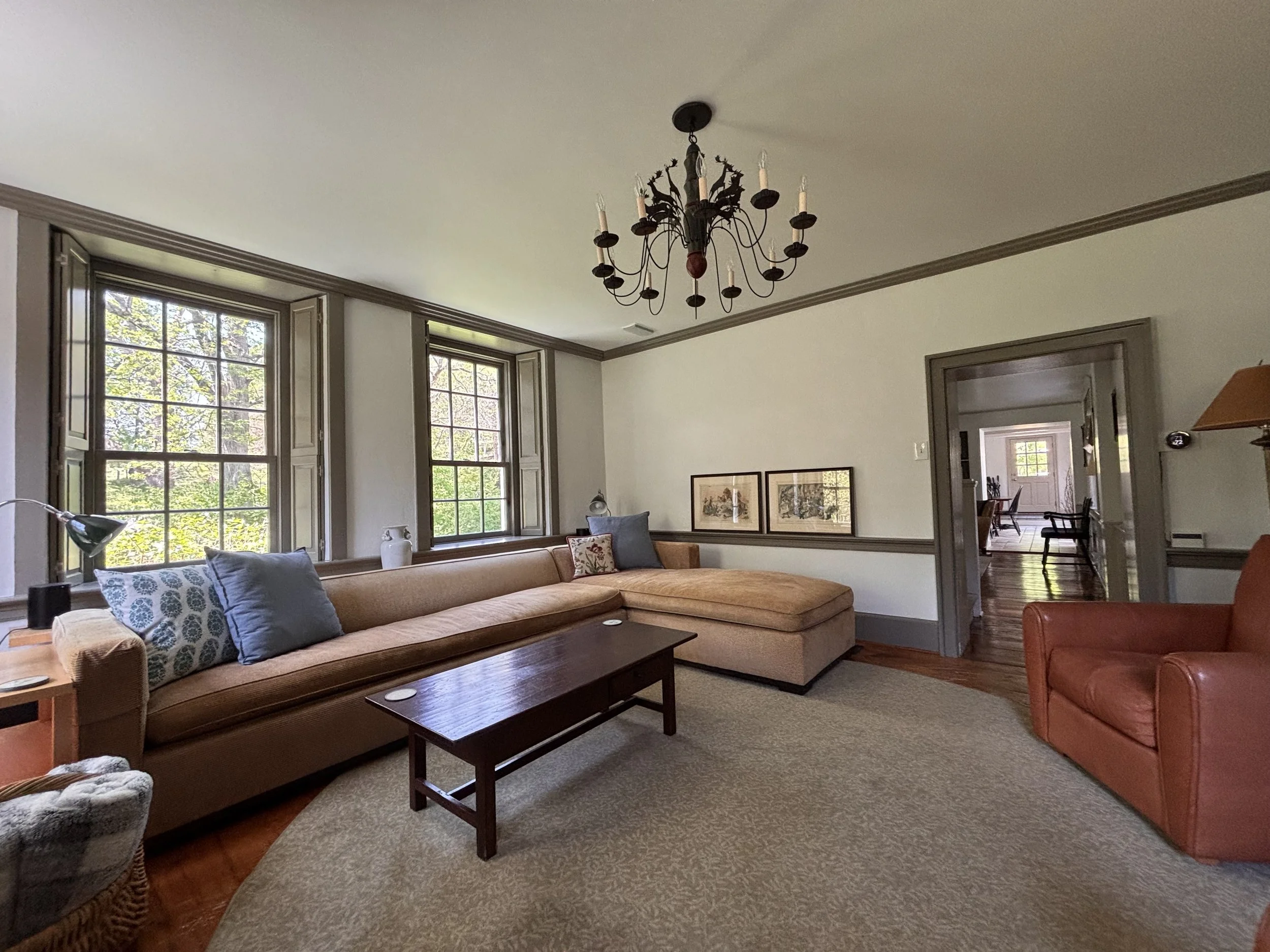 Living Room and Media Room with 48-inch Samsung OLED TV and Sonos Surround Sound in Main House