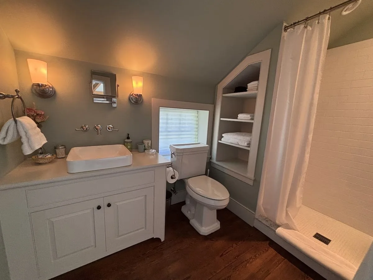 Third Full Bathroom in Guest Cottage with Walk-In Shower