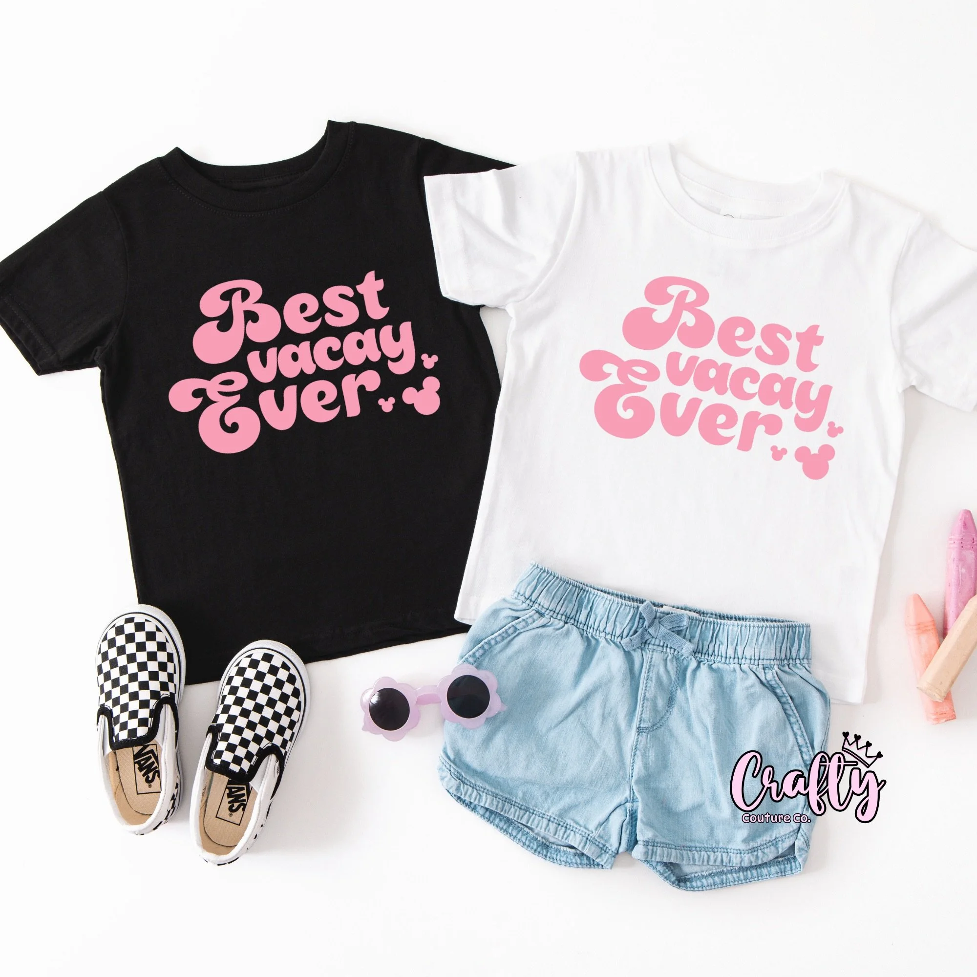 Grab yours before your next adventure ✈️✨

#CraftyCoutureCo #DisneyVacation #MatchingTees #FamilyVacationStyle #ToddlerFashion