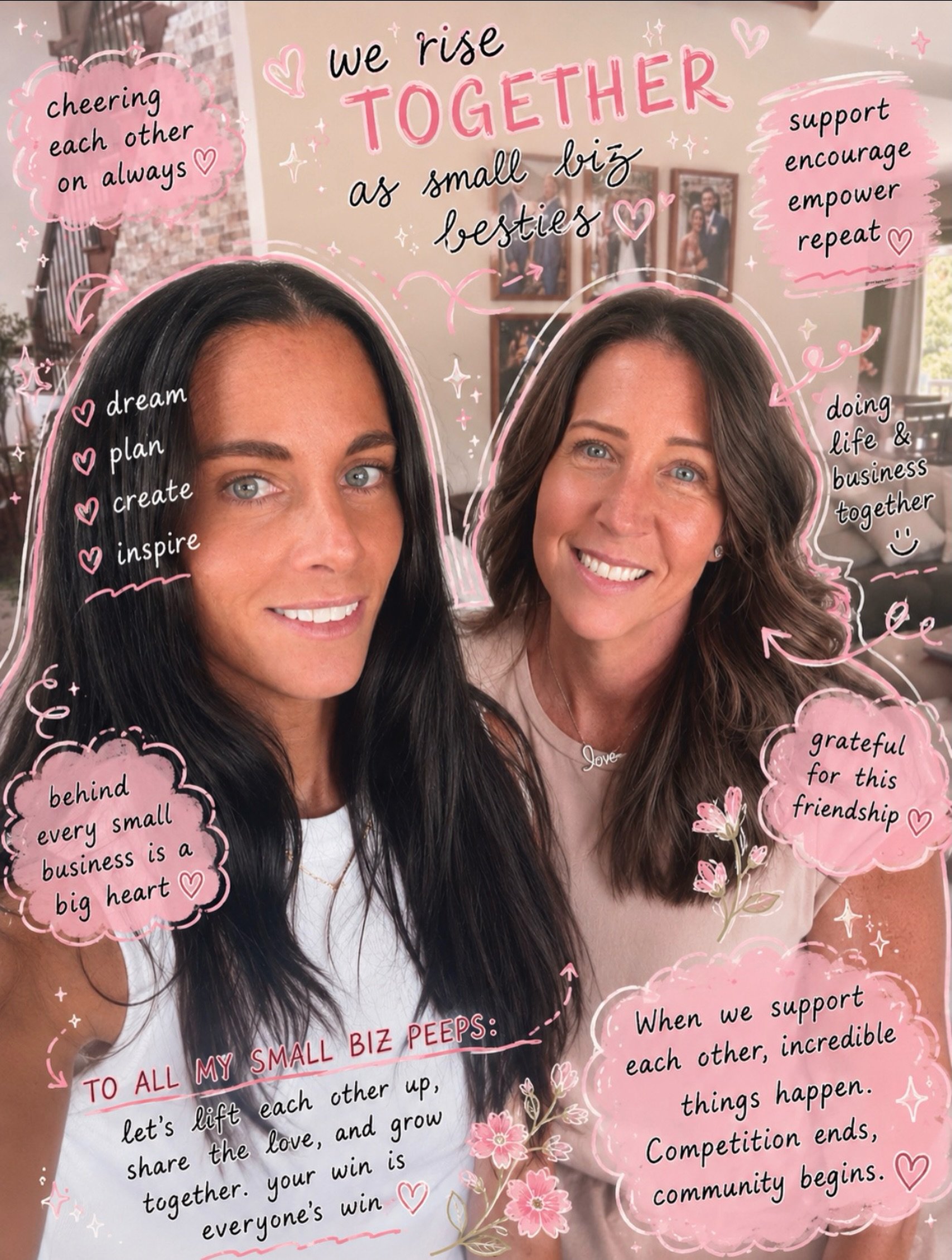 ✨ Small business friends, this one is for you. ✨
Running a small business can feel overwhelming at times, but having people in your corner who cheer you on, share ideas, celebrate your wins, and remind you to keep going makes all the difference. 💕

