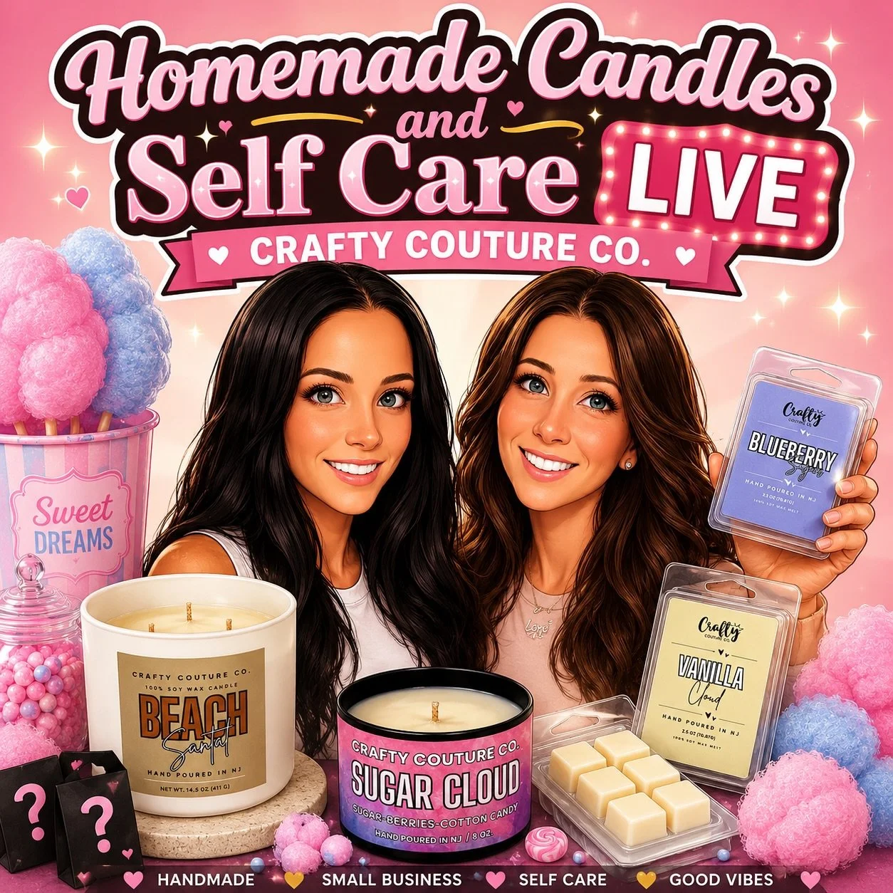 ✨🎉 WE&rsquo;RE GOING LIVE ON WHATNOT! 🎉✨

The countdown is on! Join us for Crafty Couture Co.&rsquo;s very first Whatnot Live Show on Wednesday, June 3rd at 7:00 PM EST! 💖

🕯️ Handmade Soy Candles
🧁 Wax Melts
🌸 Self-Care Products
💕 Live-Only D
