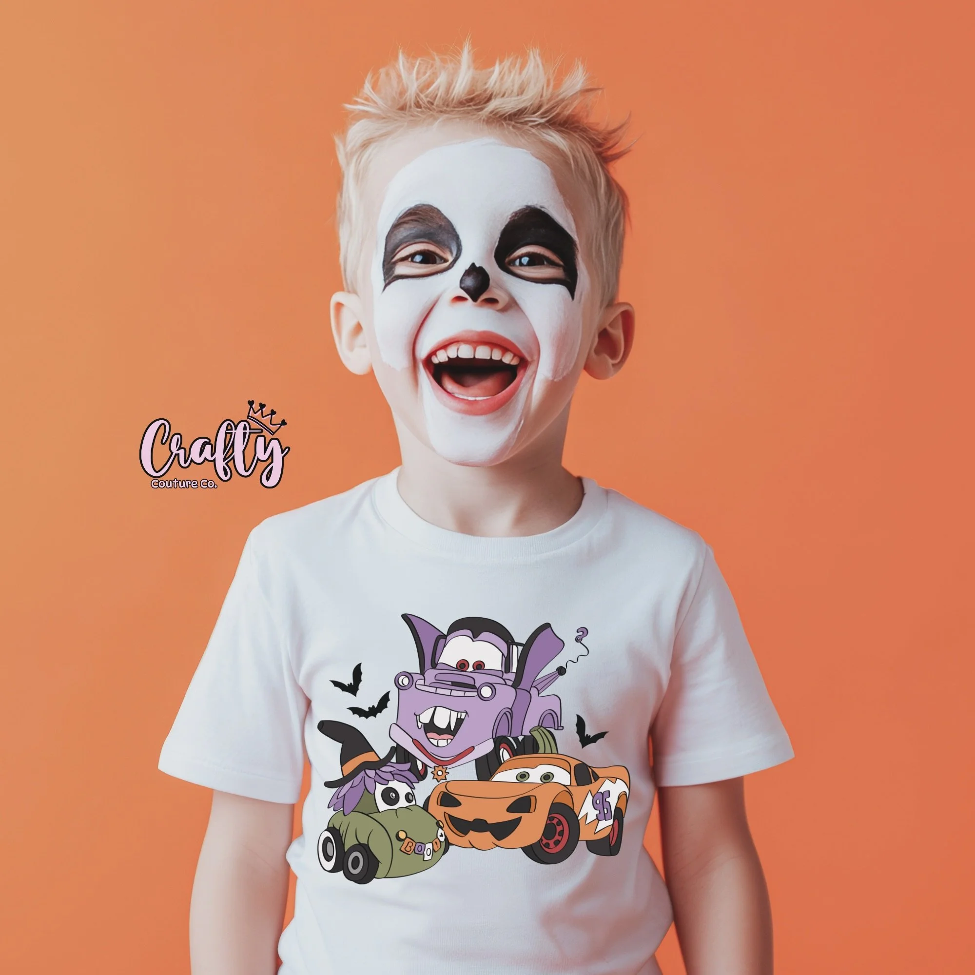 Spooky season just got a whole lot cuter! 🎃🏁👻

Our Halloween Race Car Tee is perfect for little ones who love fast cars + Halloween fun! 🧡 Featuring the cutest spooky crew, this tee is ready for pumpkin patches, school parties, trick-or-treating,
