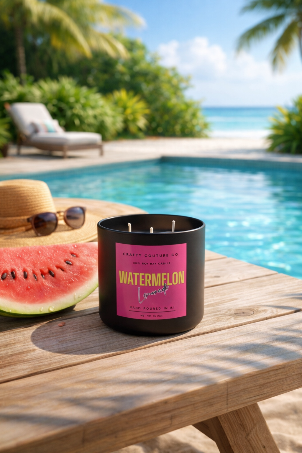 Watermelon Lemonade 3 Wick Soy Candle