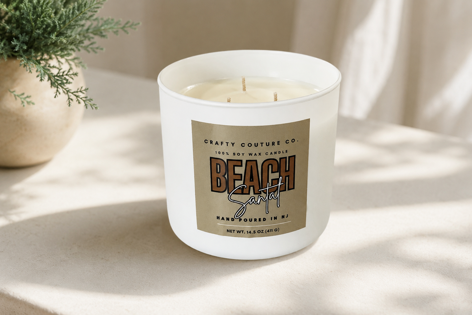 Beach Santal 3 Wick Soy Candle
