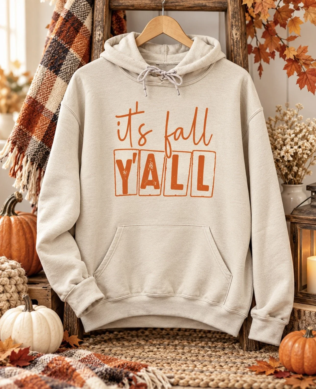 It's Fall Y'all Hoodie | Unisex Fall Graphic Sweatshirt