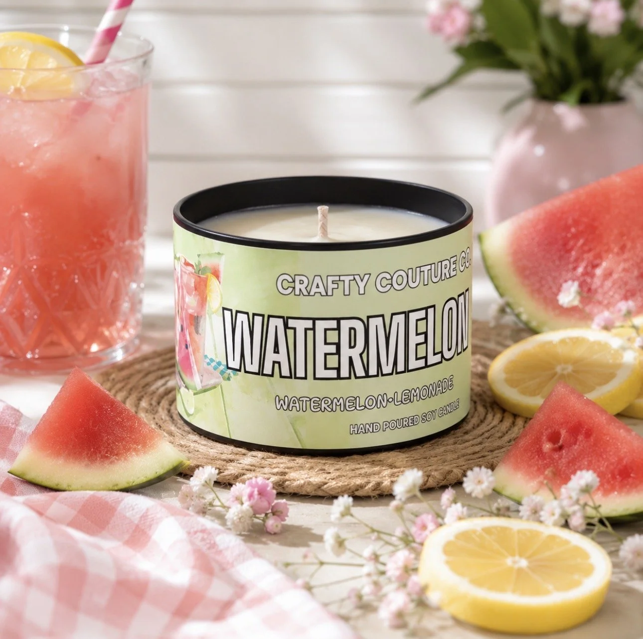 Watermelon Lemonade Travel Candle