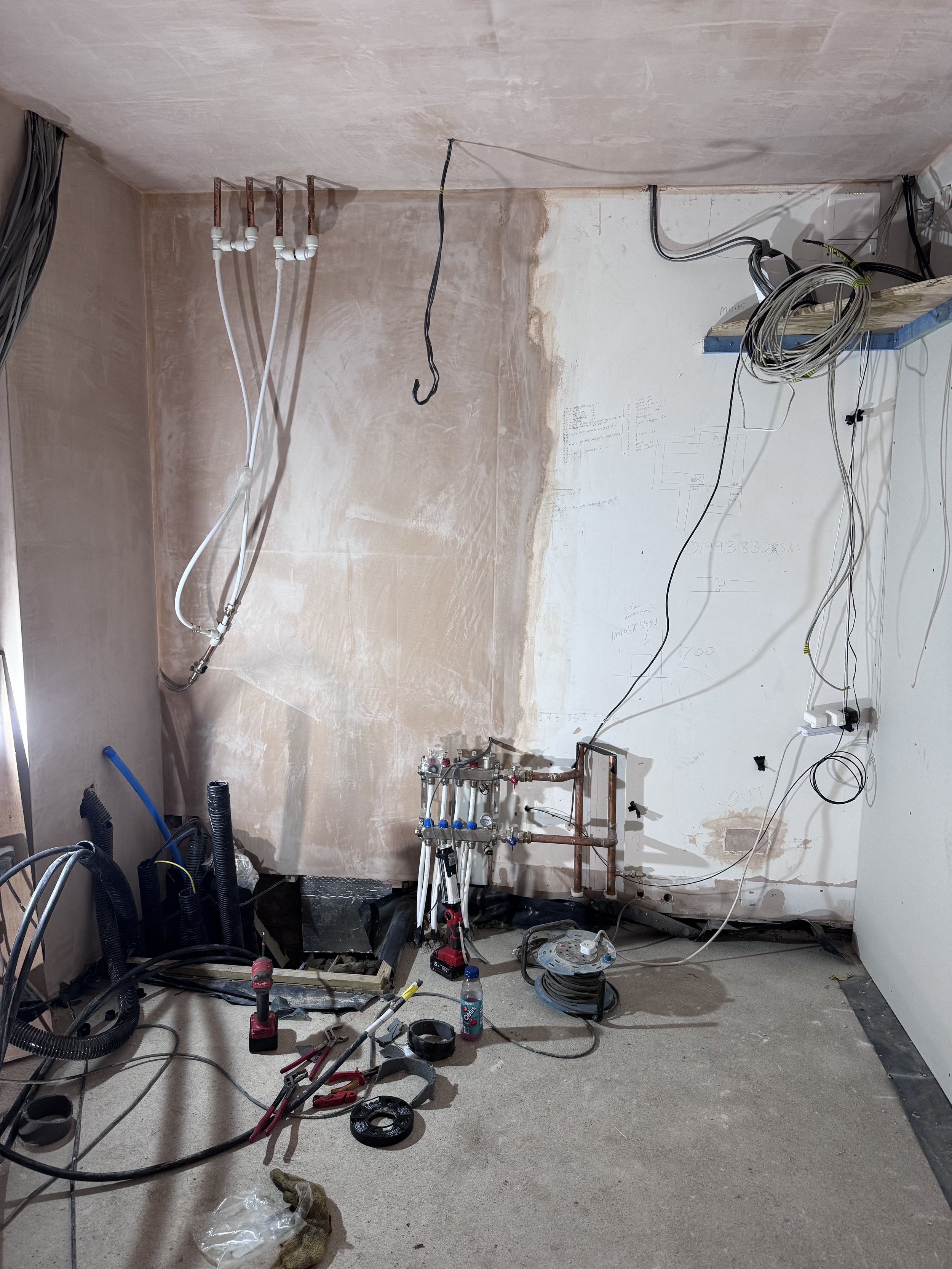 the site before installation of an air source heat pump takes place