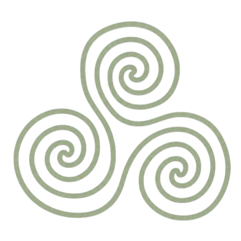 Three intertwined metal spirals on a black background.