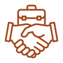 Icon of two hands shaking.