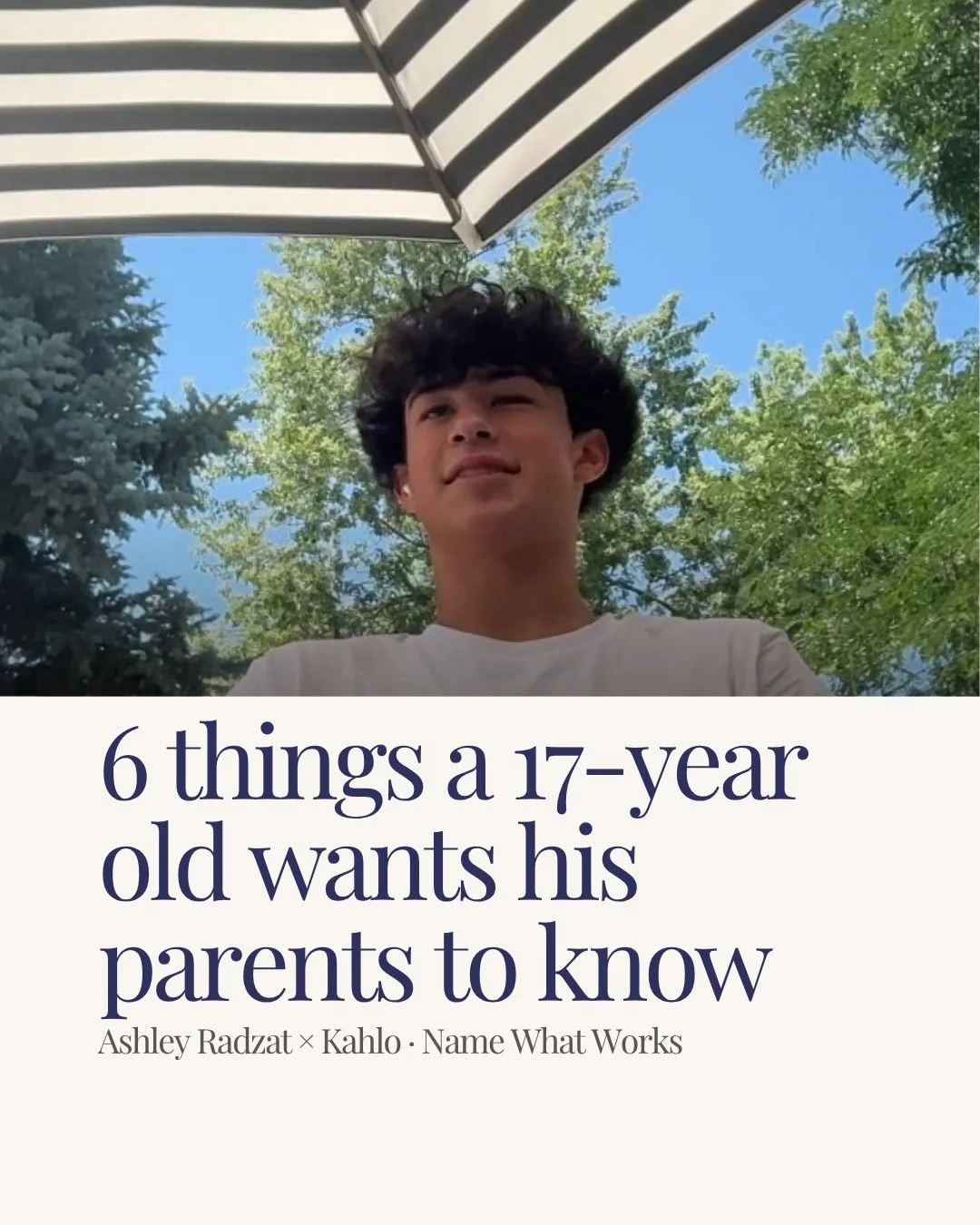 Most parenting advice about teens comes from adults. This came from a 17-year-old.

Kahlo is a rising senior, a hockey player, and a sports photographer who built his own path by showing up to games nobody else was covering. I've known him his whole 