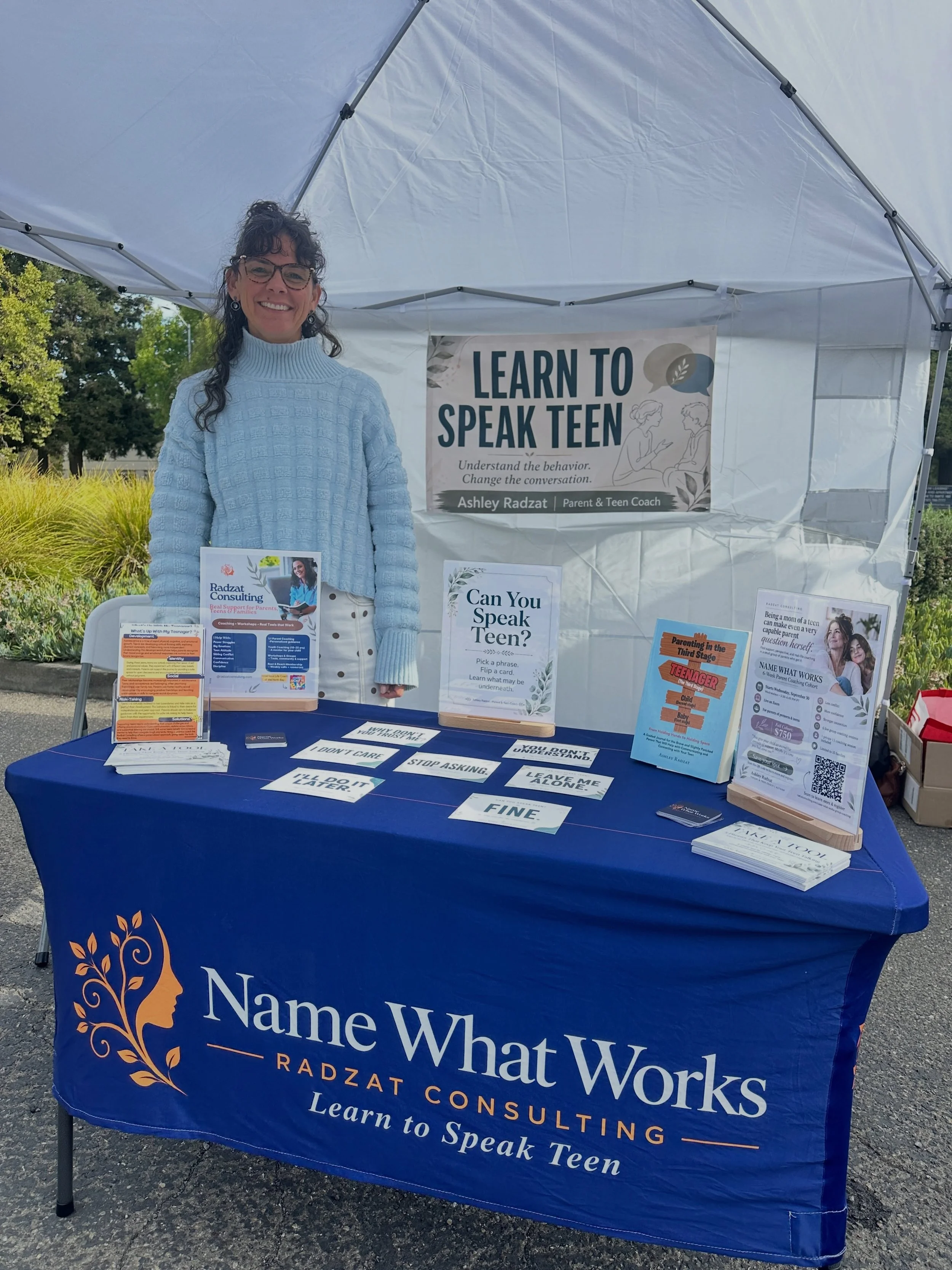 Come down to Petaluma to the Made With Love Wellness Fair and we can talk about your teens!