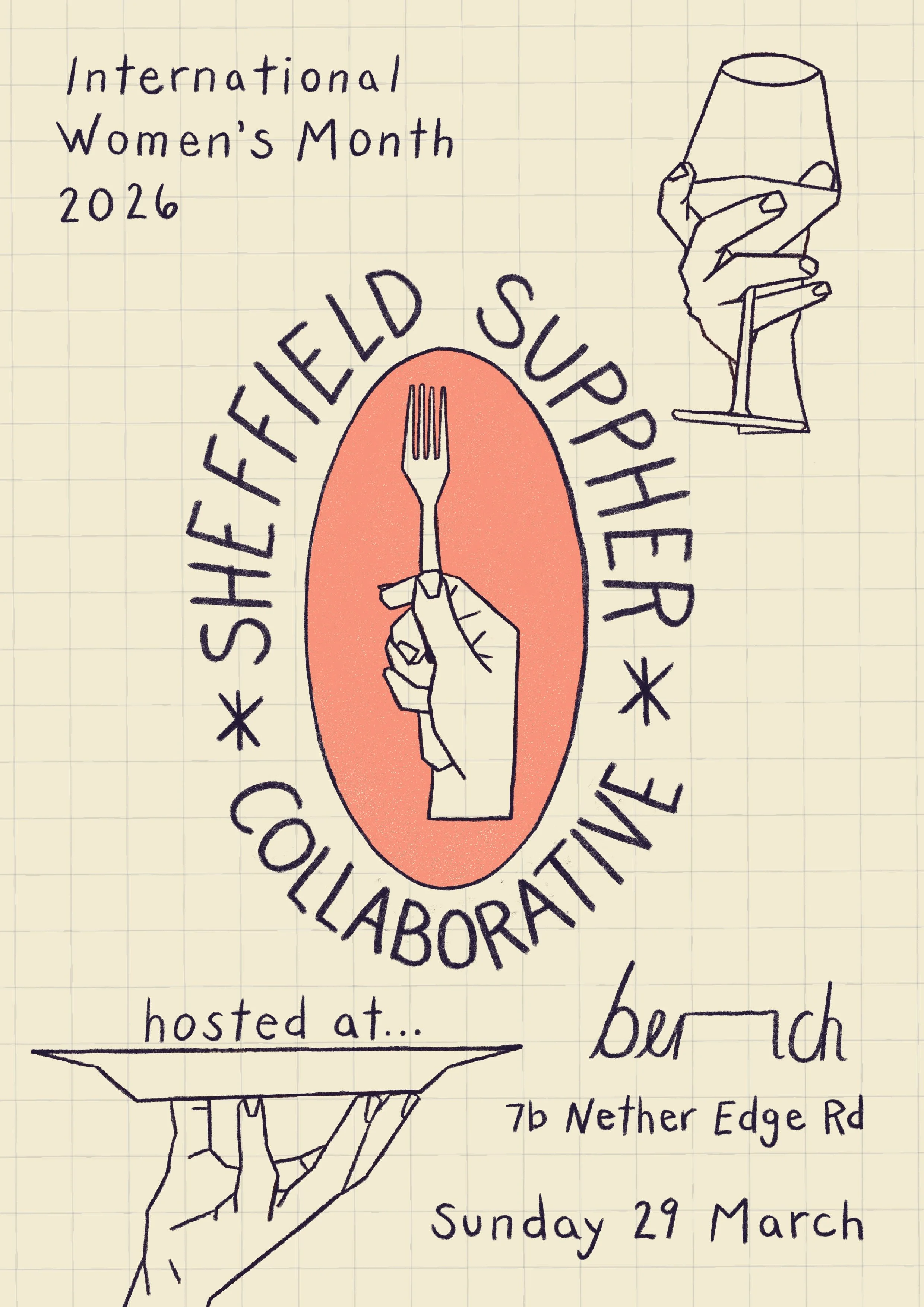minimalist dinner club poster