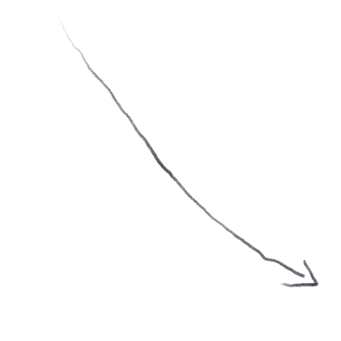 Black arrow pointing downward to the right.