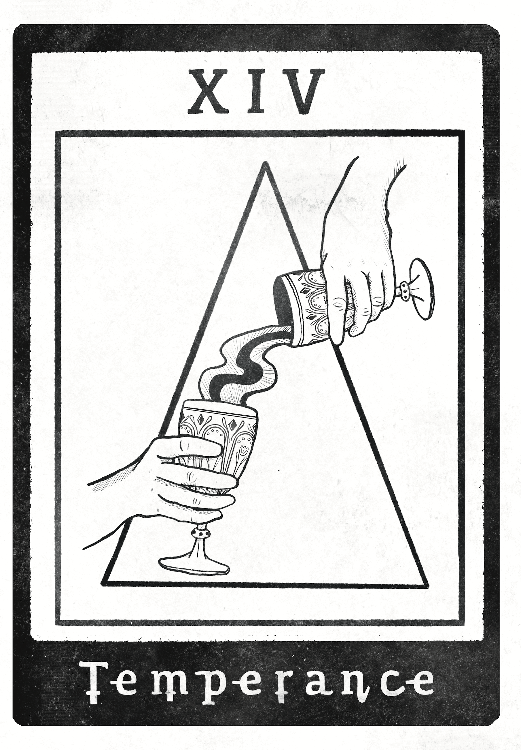 temperance tarot style poster