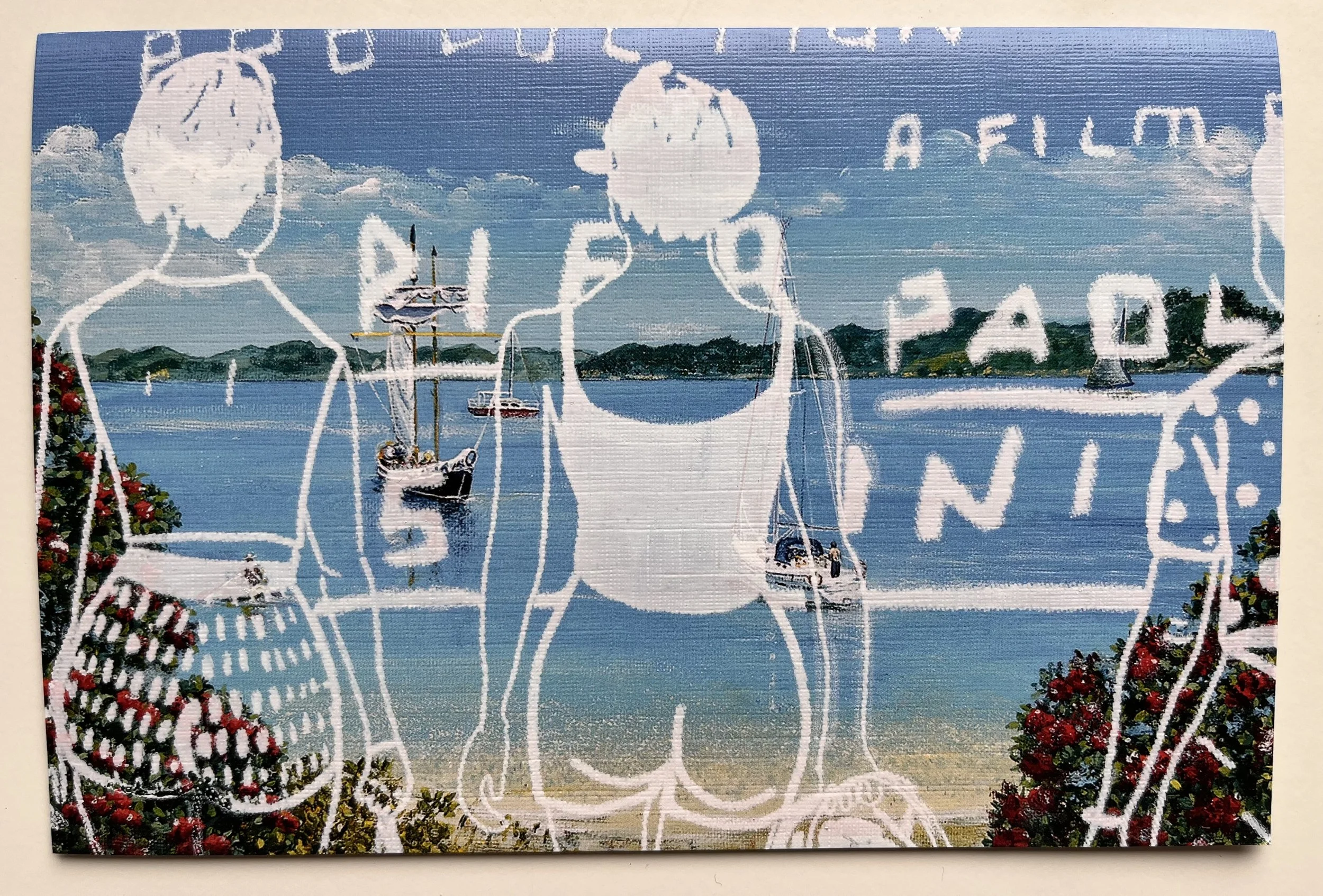 A signature mixed-media artwork from the 'Summer of Lust' collection by Goldengen Print. This piece blends vintage seaside nostalgia with modern graphic design, featuring layered textures and archival-inspired imagery. Available for fine art prints a