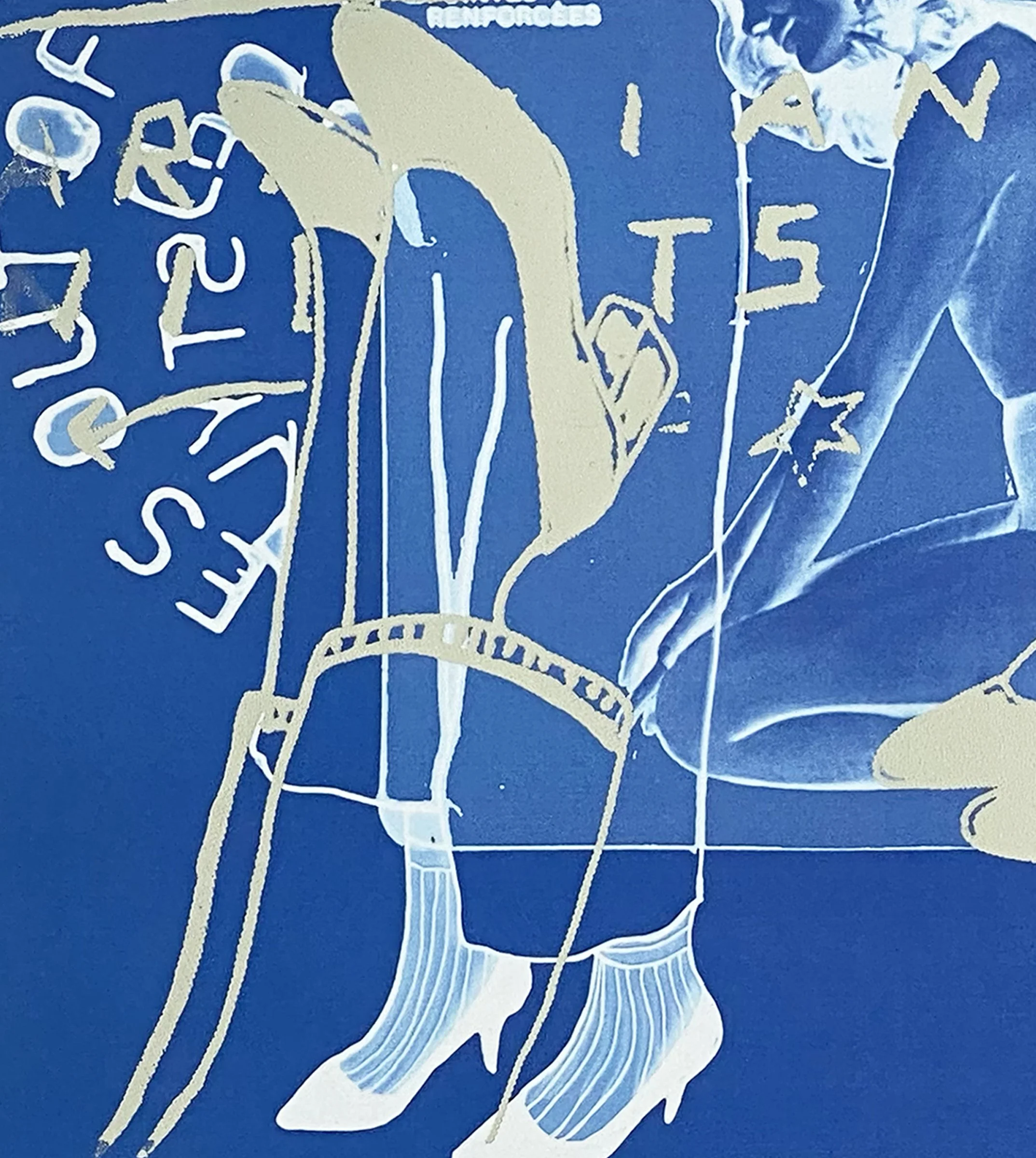 A signature mixed-media artwork from the 'Summer of Lust' collection by Goldengen Print. This piece blends vintage seaside nostalgia with modern graphic design, featuring layered textures and archival-inspired imagery. Available for fine art prints a