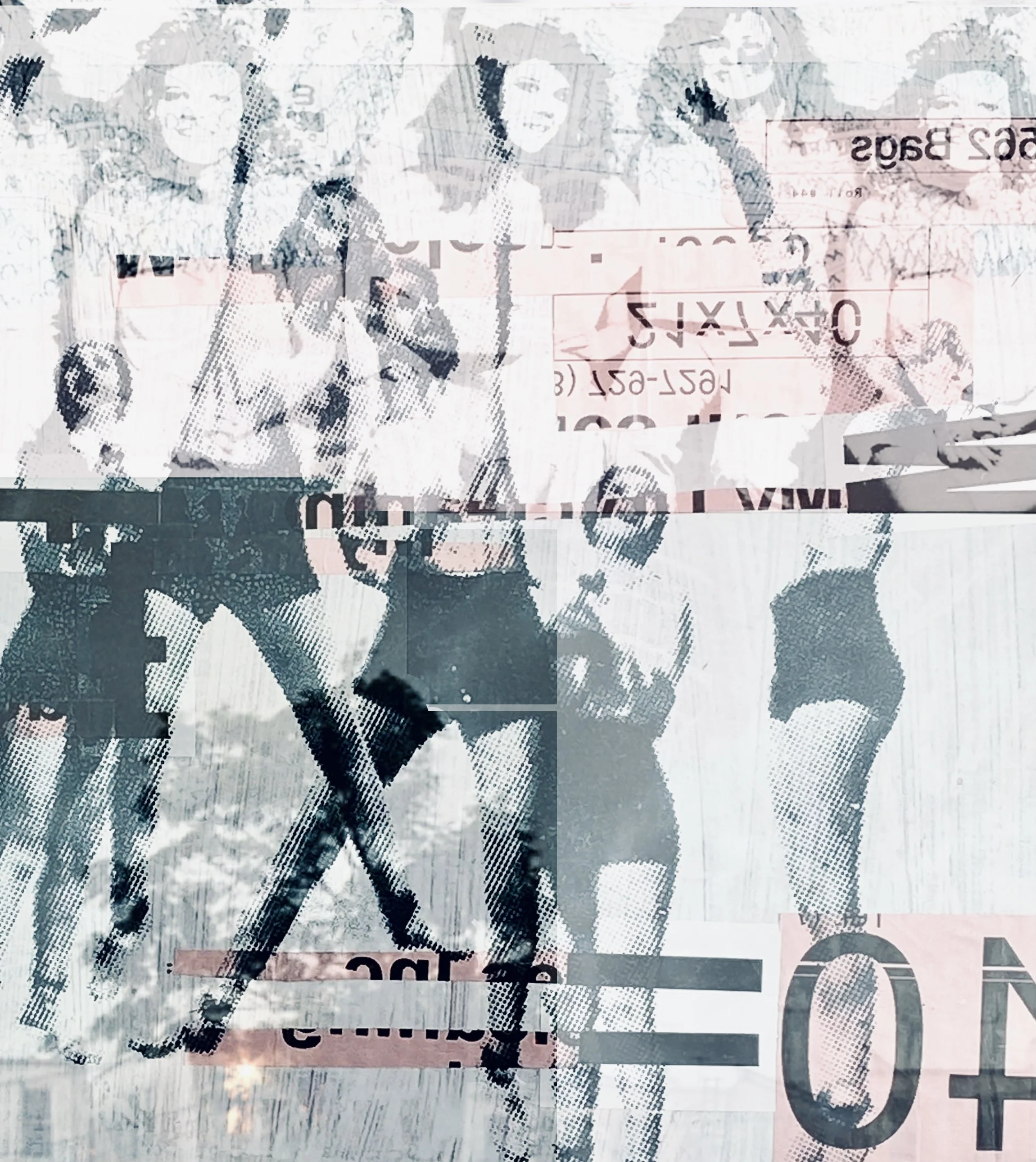 A collage of images featuring women, some of whom are holding shopping bags, with text overlays, and a pink ticket or receipt.