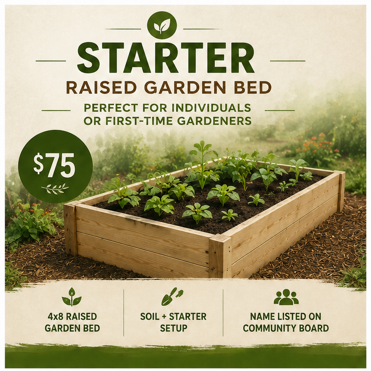 Starter Raised Garden Bed