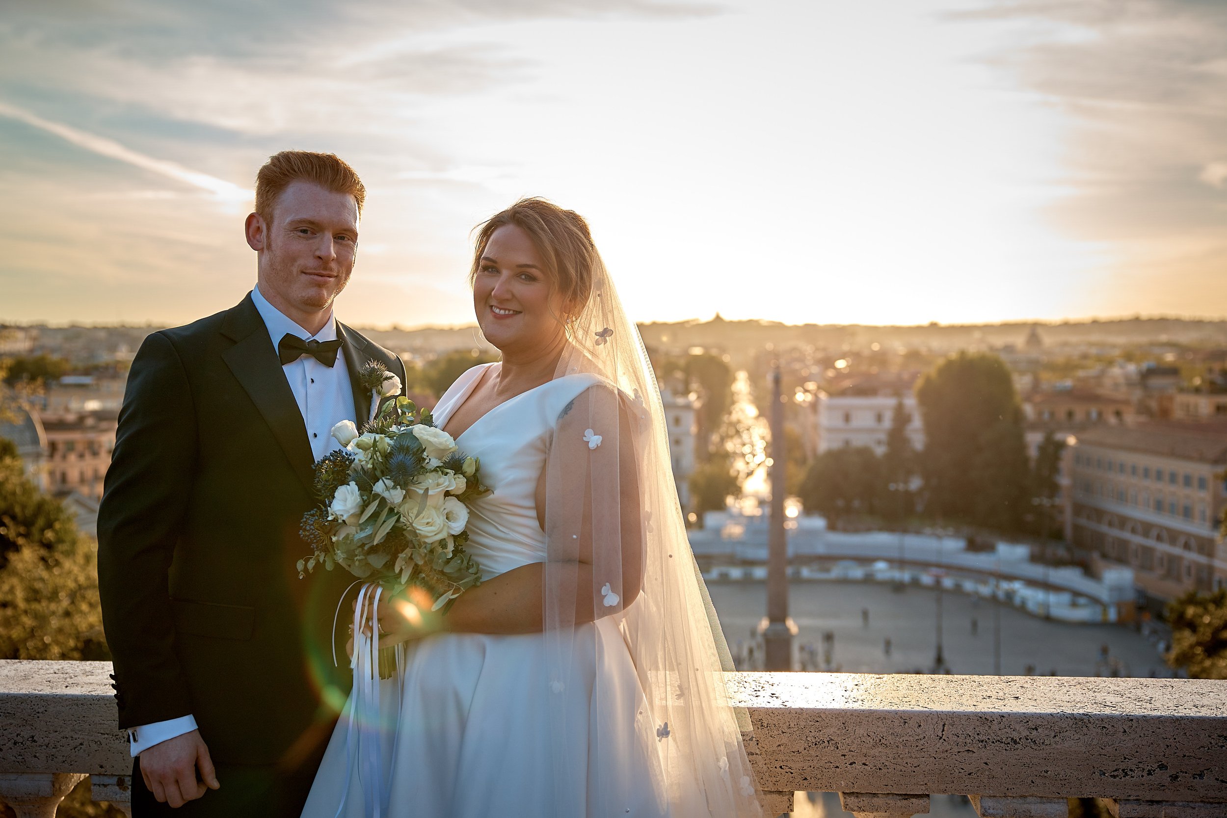 Bride holding her bouquet at a bespoke Rome elopement — Rome Luxury Elopements