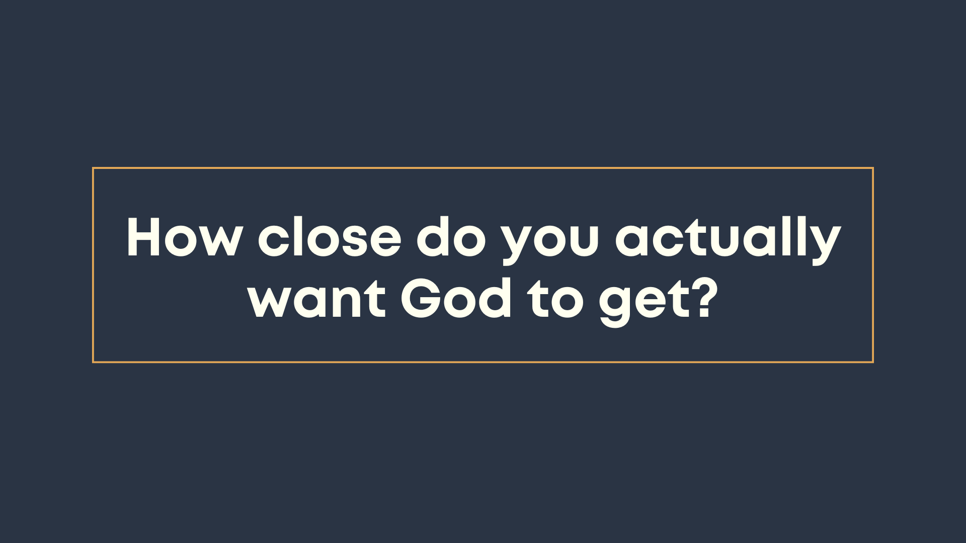God Has A Name