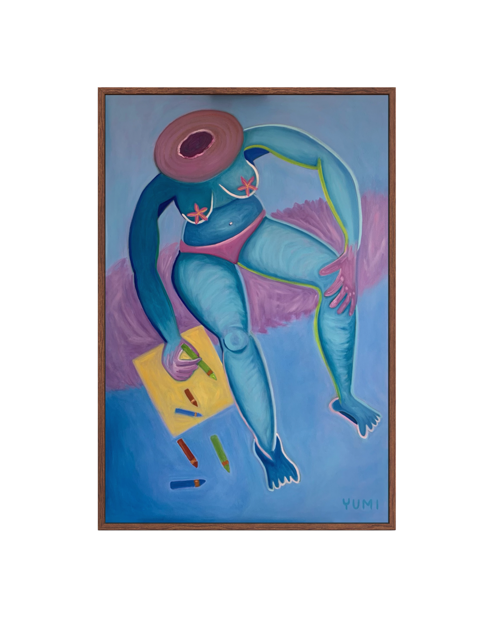Abstract art blue big, Yumi Kim Artist