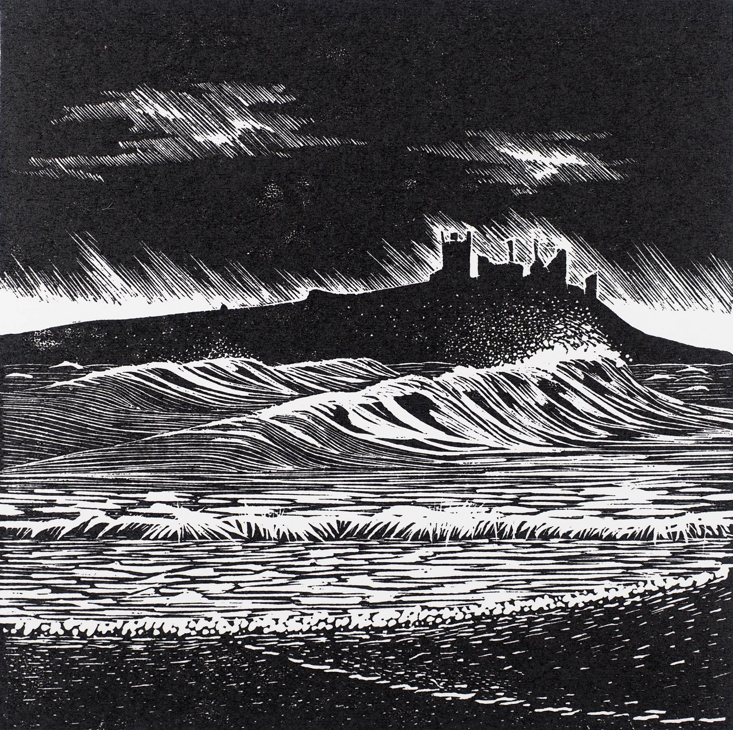 Dunstanburgh Castle £50.00 100×100mm limited edition (25)
