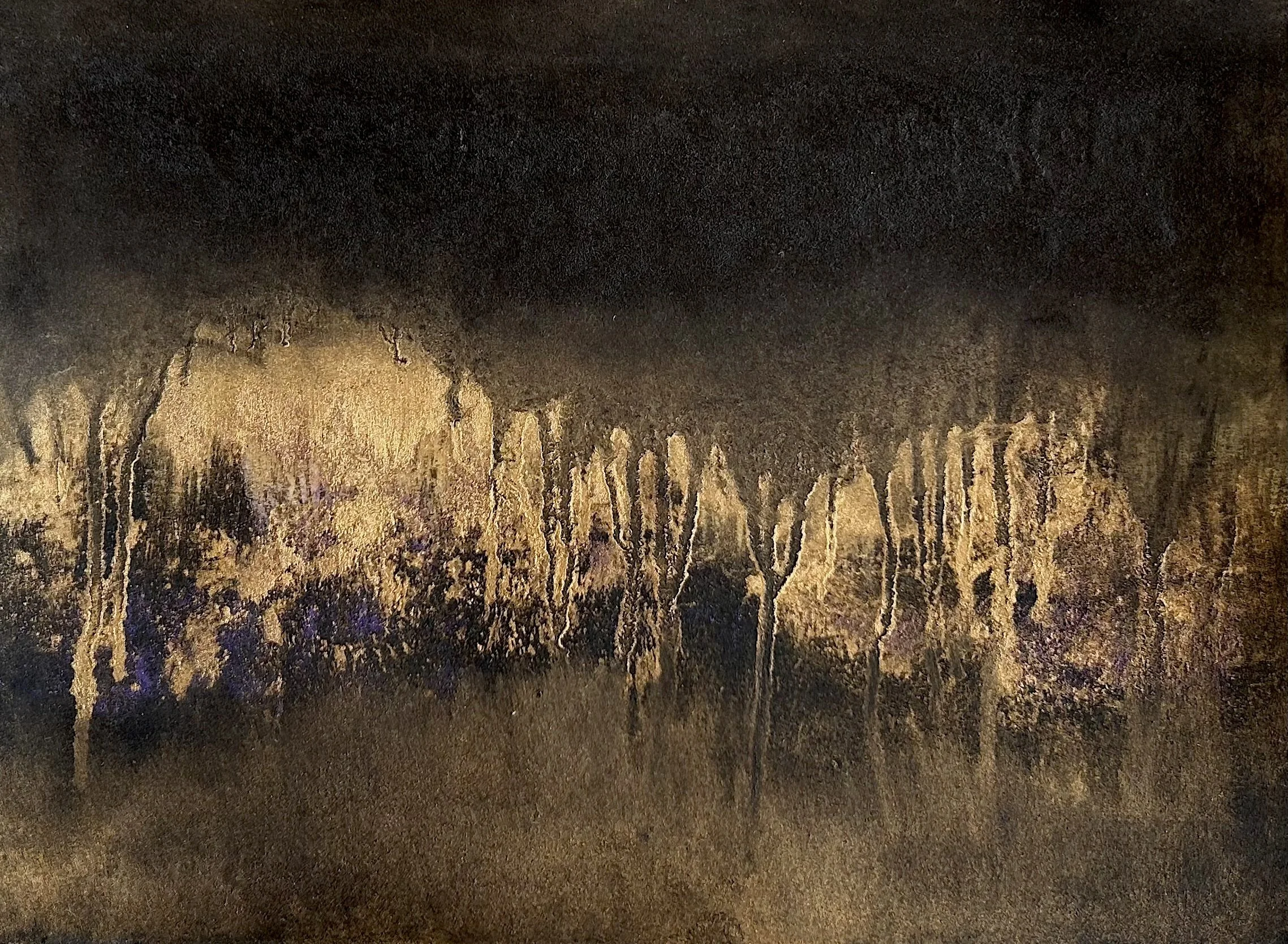 promenade nocturne 37cm x 28cm paper