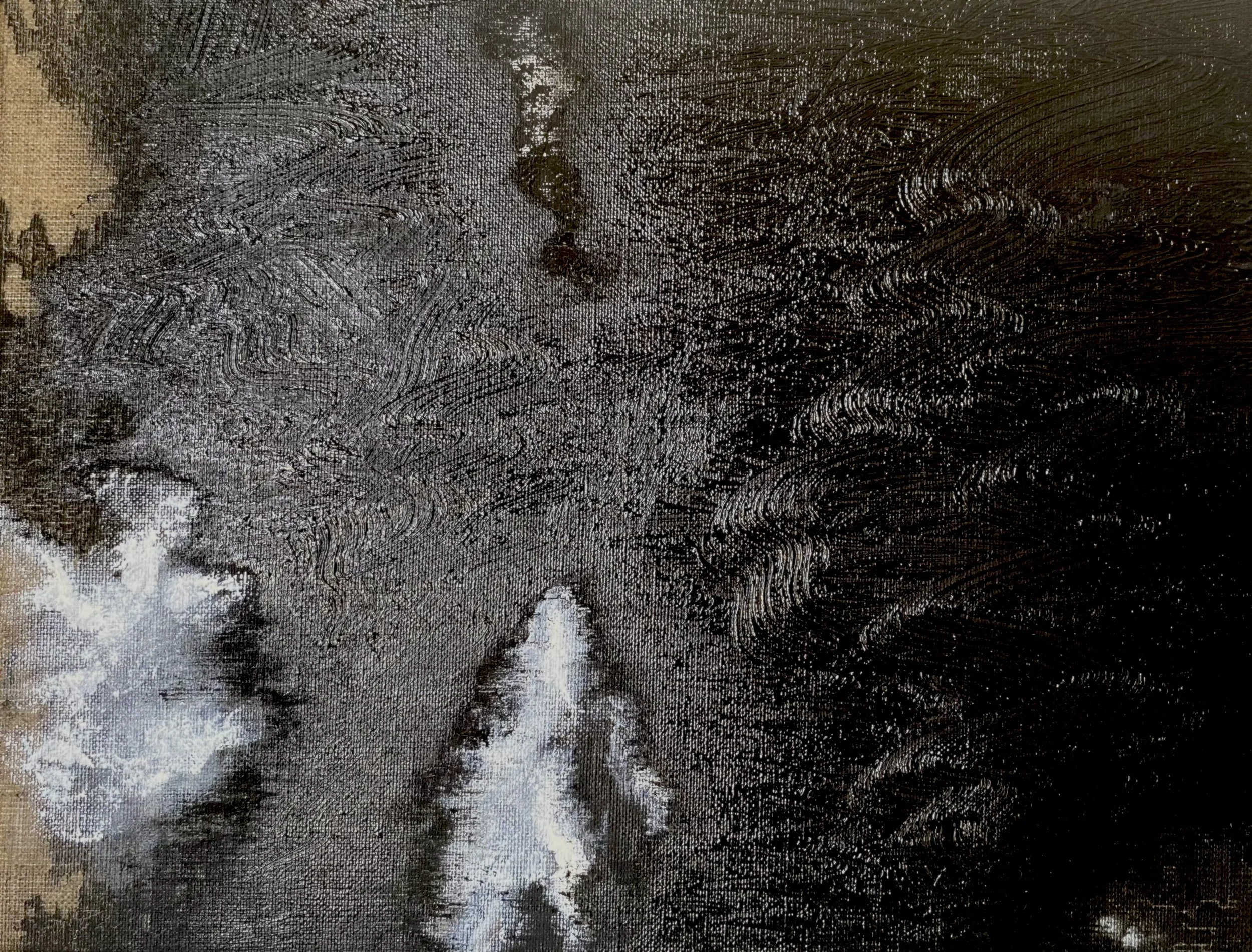night visitors 35cm x 27cm canvas