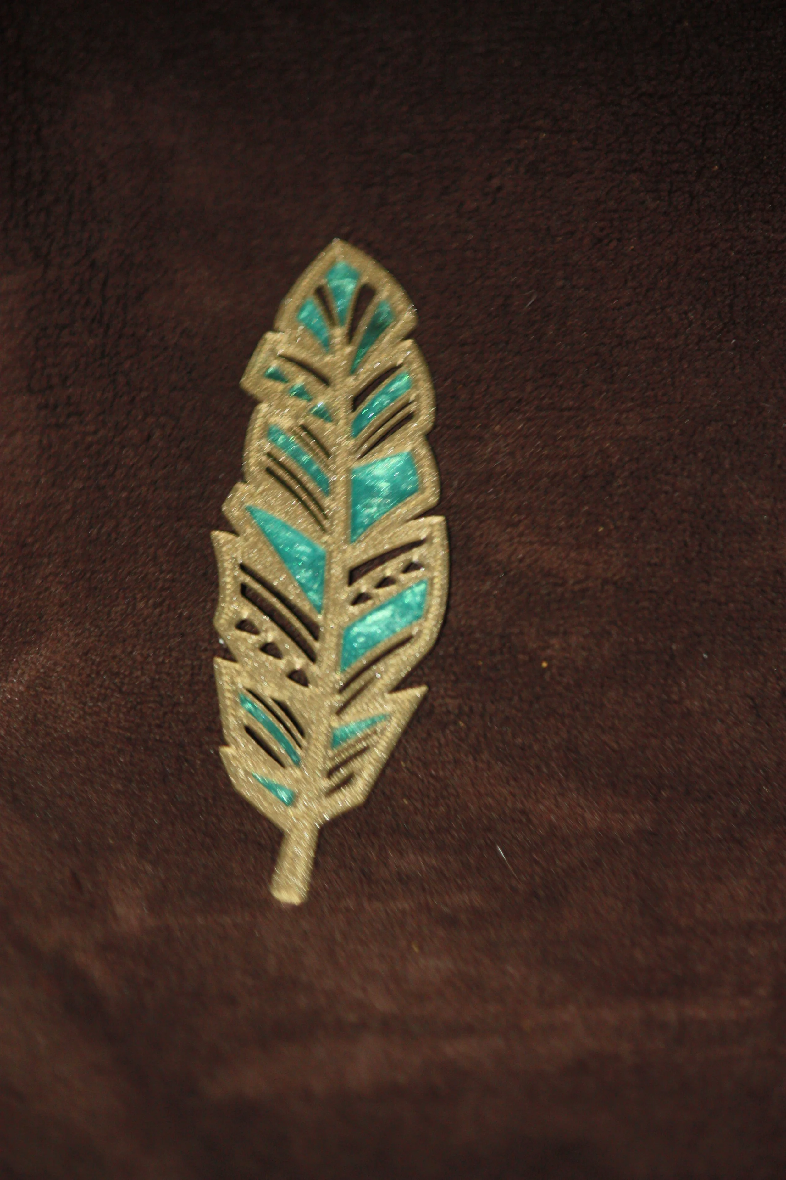 Custom Stained Glass Resin Feather Bookmark