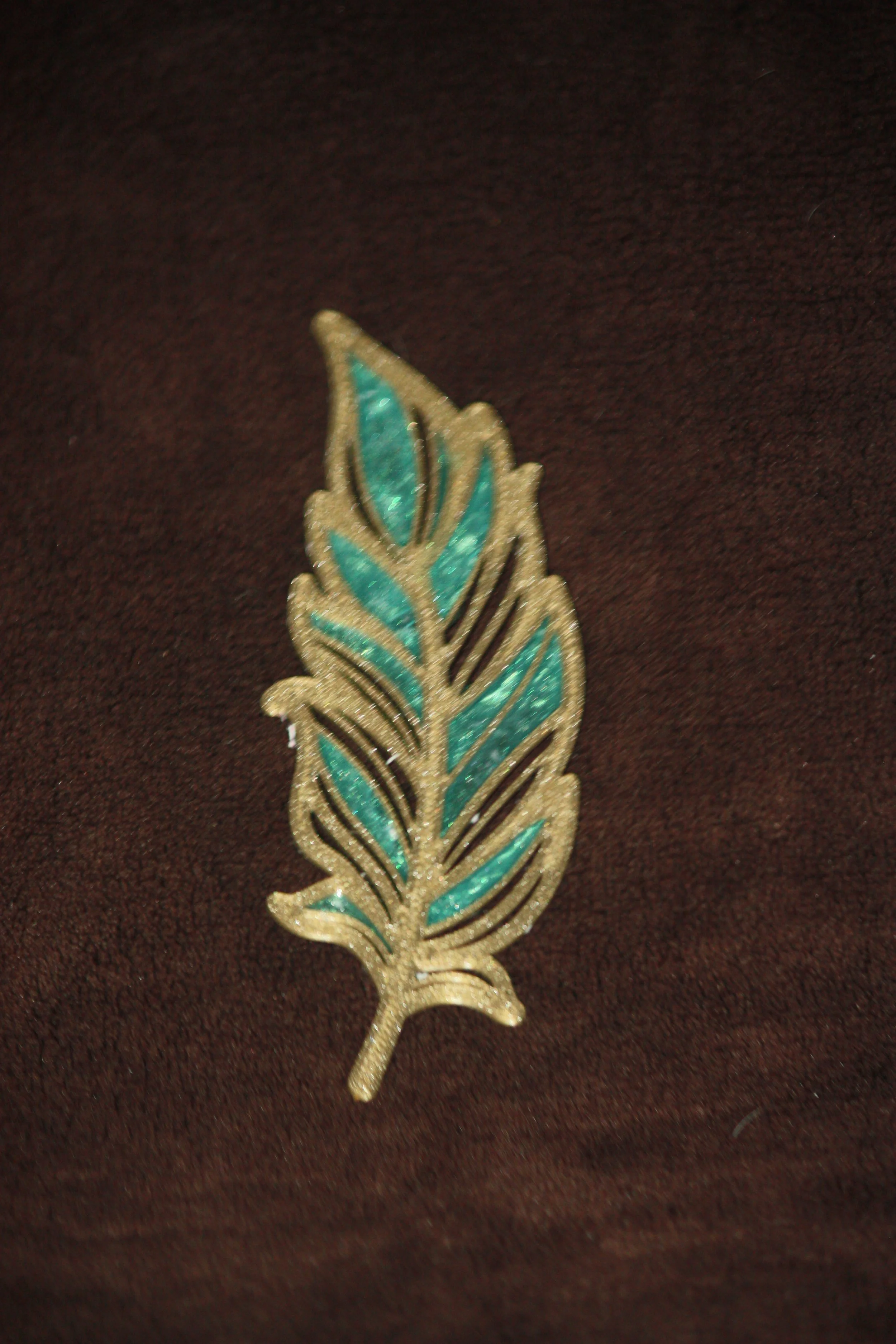 Custom Stained Glass Resin Feather Bookmark