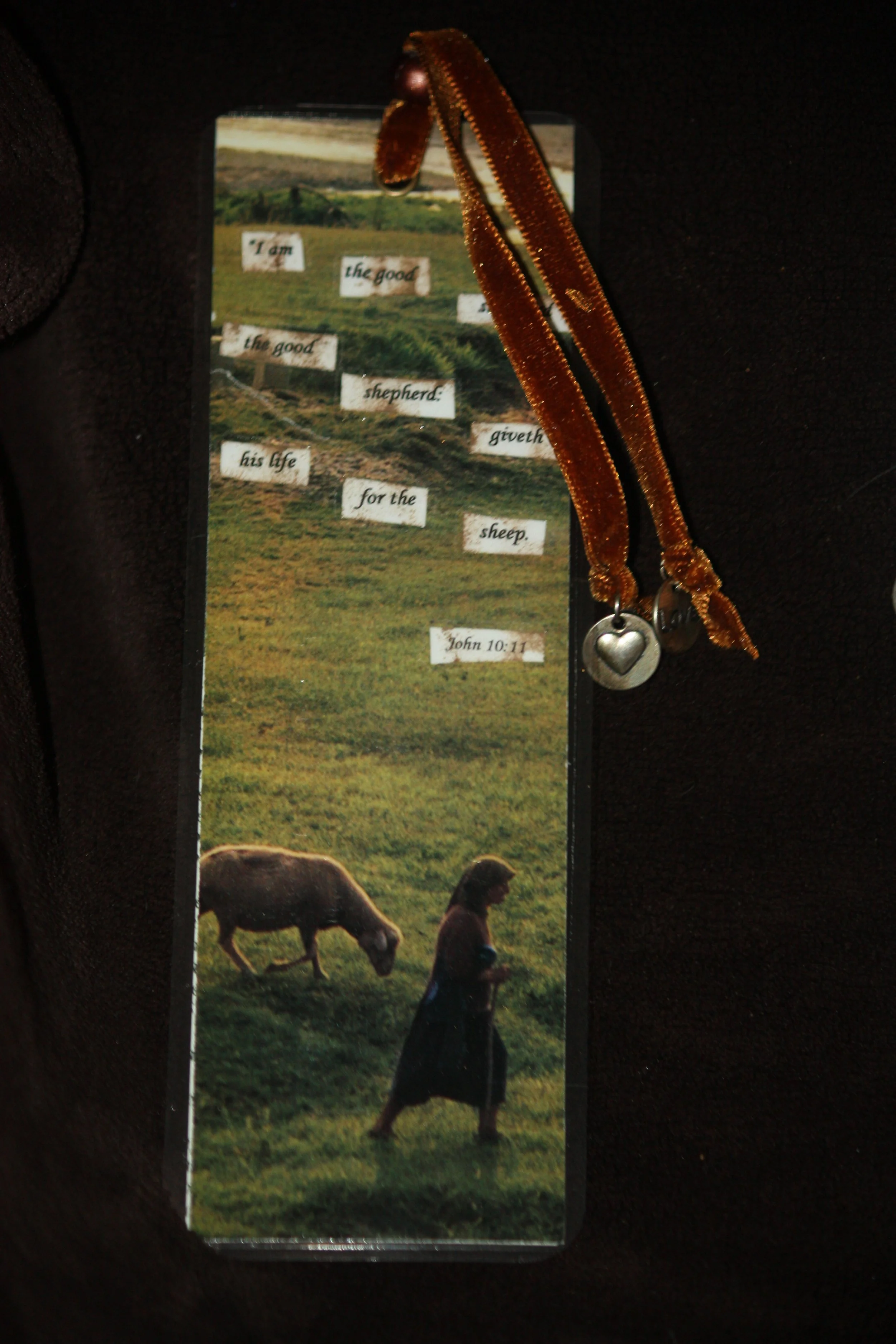 Laminated Bookmark with Charms