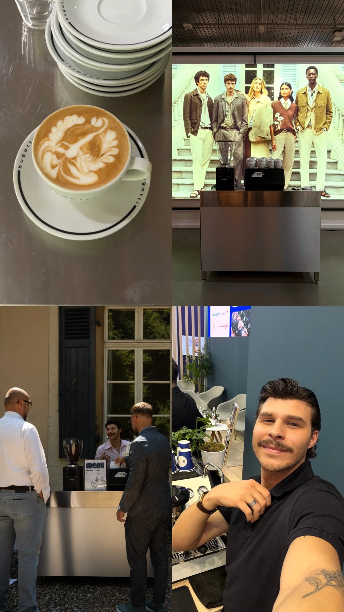 Professioneller Barista bereitet LatteArt an der mobilen Kaffeebar in Köln zu Moonlight EspressoFrischer Specialty Coffee & Espresso Catering für Events und Messen in DüsseldorfExklusives Kaffee-Catering & Barista-Service für Hochzeiten und Firmen