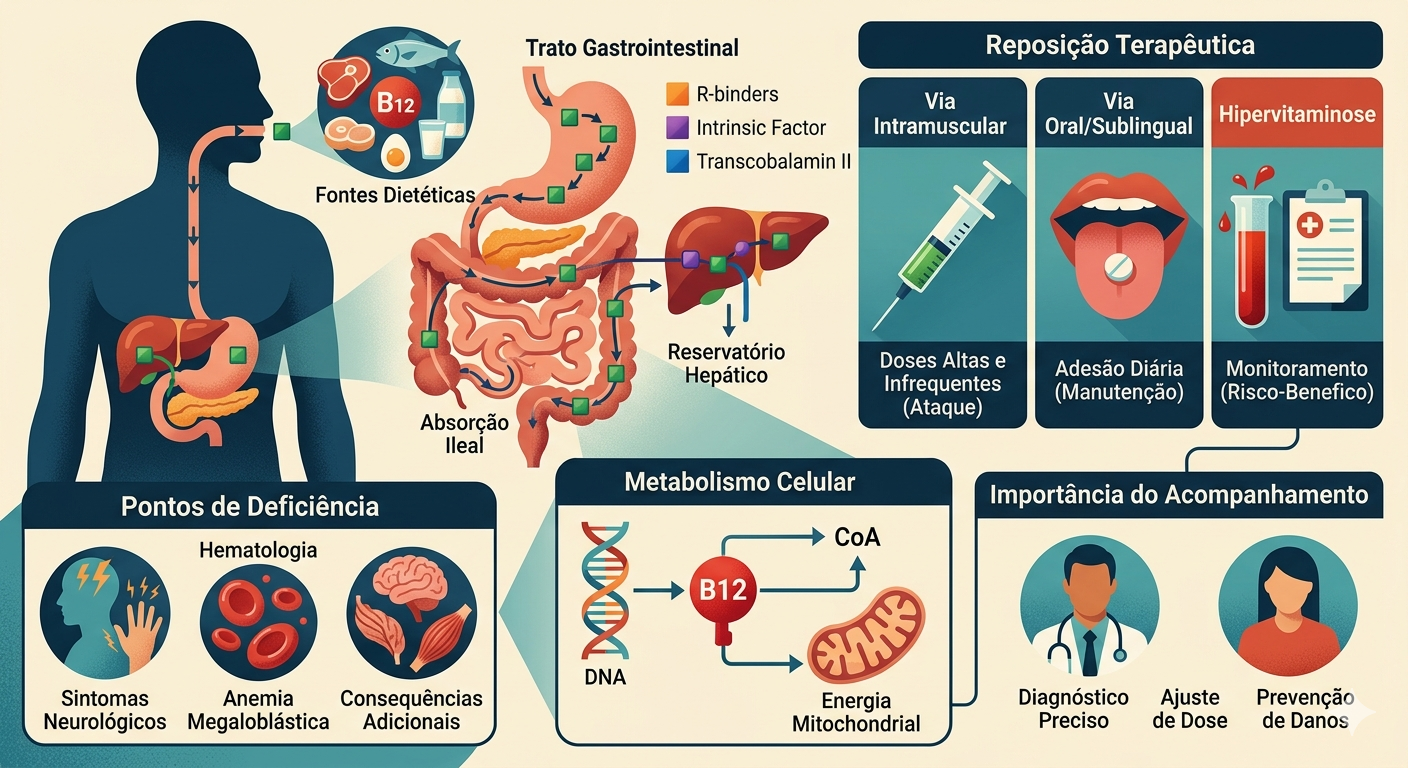 Abordagem Clínica e Evidências na Reposição de Vitamina B12: Do Diagnóstico à Terapêutica