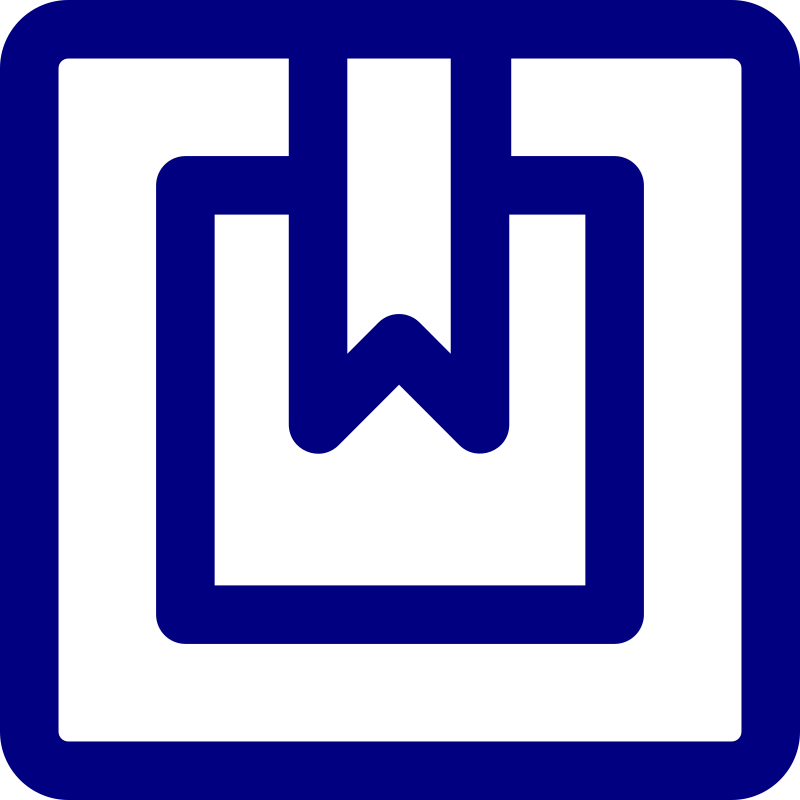 Ícone de download em fundo azul escuro.