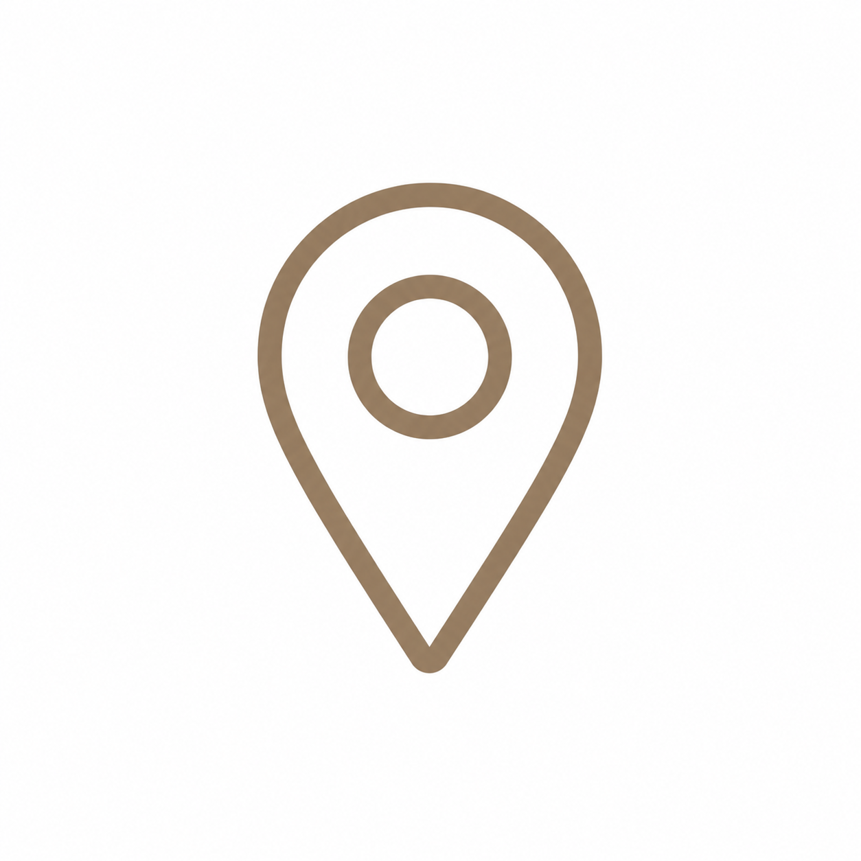 Map location pin icon on a plain background