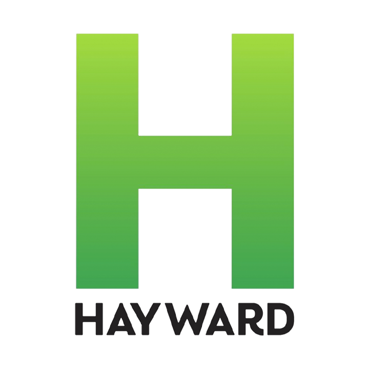 Green geometric design with the name 'HAYWARD' in black bold letters at the bottom.