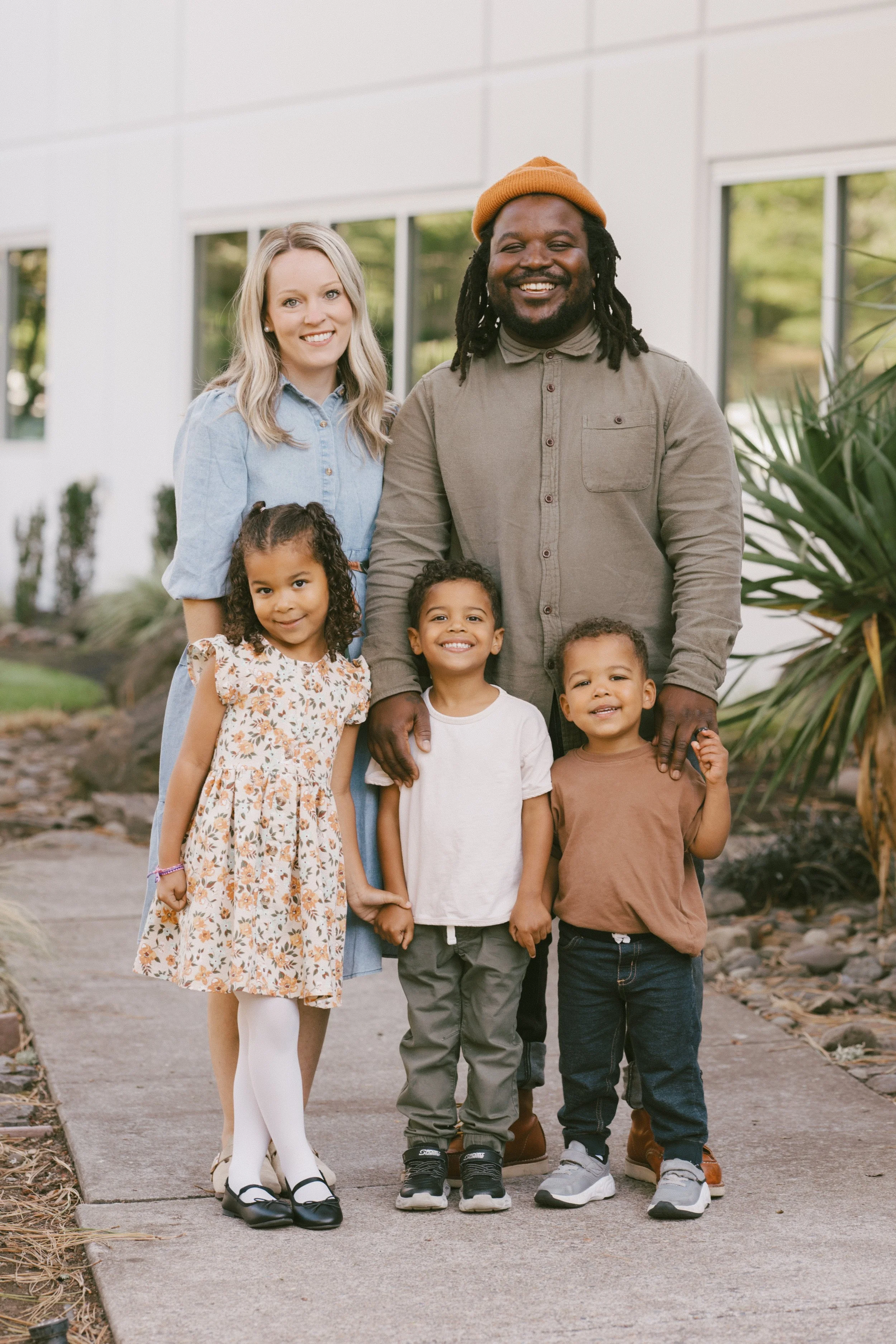 Jaimee Lea with her husband James Molnar and their three children