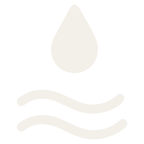 Icône représentant une goutte d'eau avec des lignes ondulées dessous, symbolisant la décongestion.