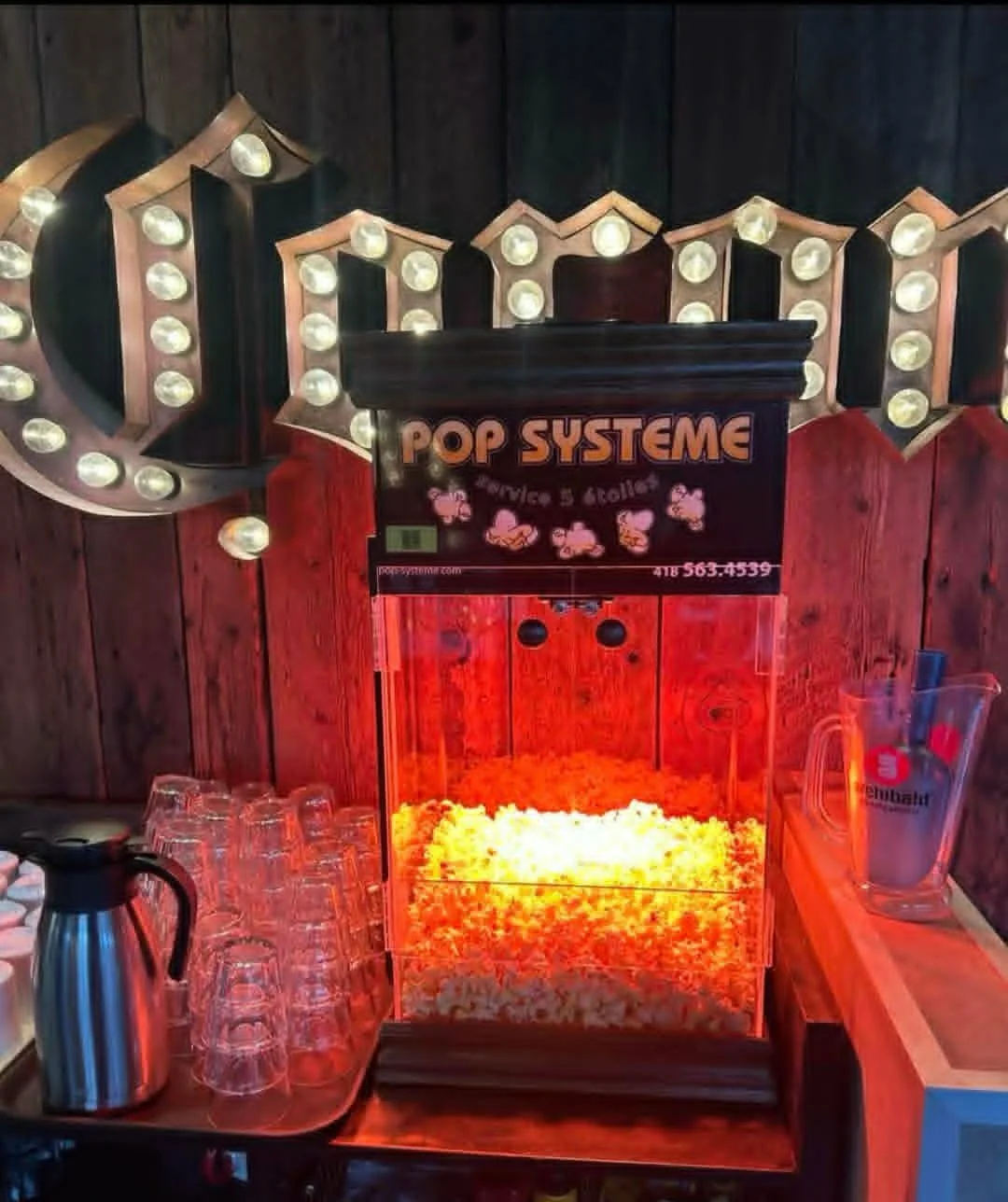 Réchaud à popcorn Pop Système au Restaurant Brad & Jack
