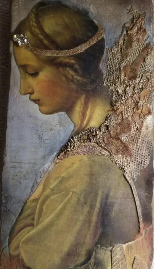 Angel of Sky and Light with Cross - Art Ornament